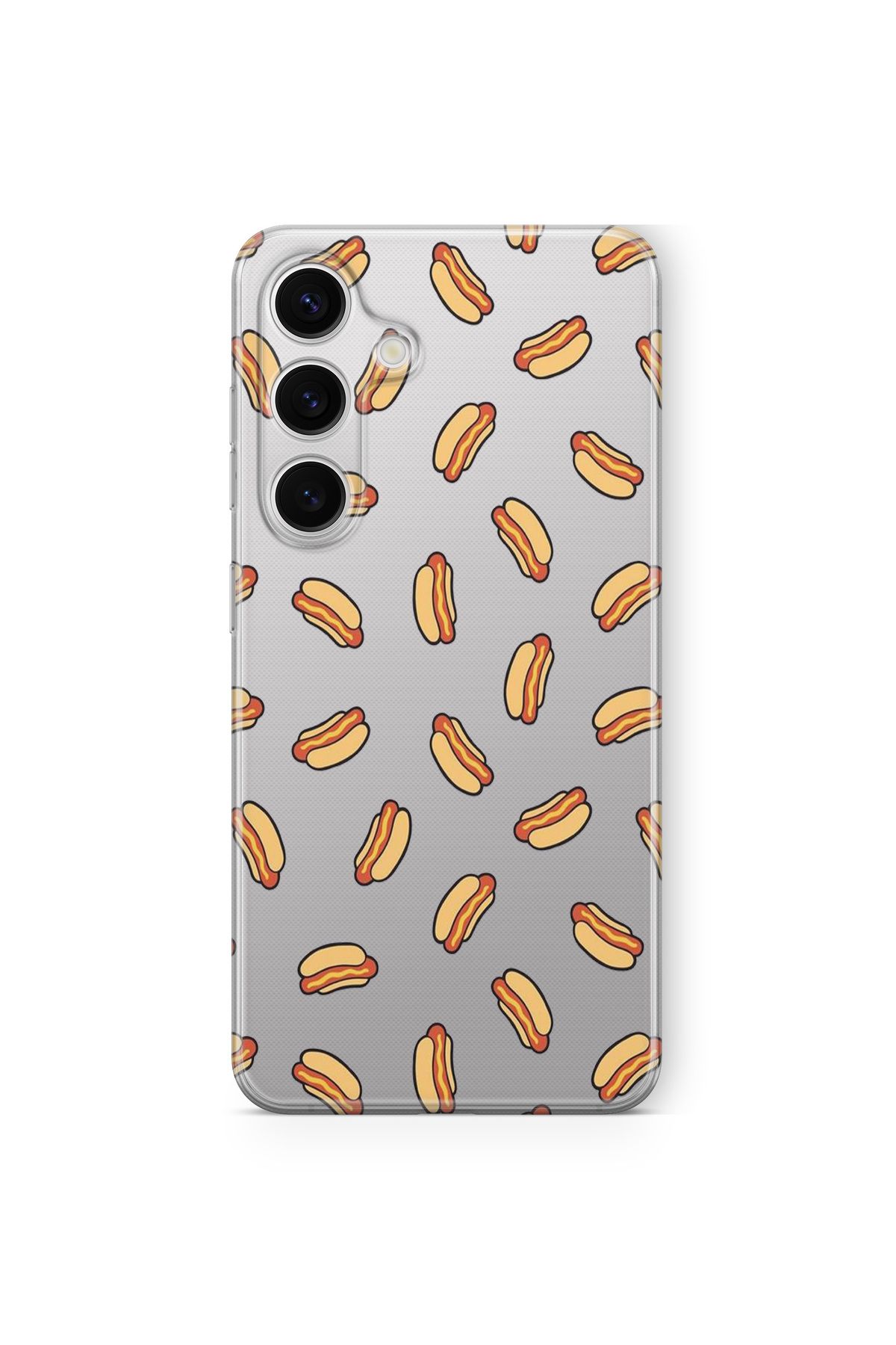 Space Star Samsung Galaxy A16 Uyumlu Hotdog Tasarım Baskılı Şeffaf Kılıf