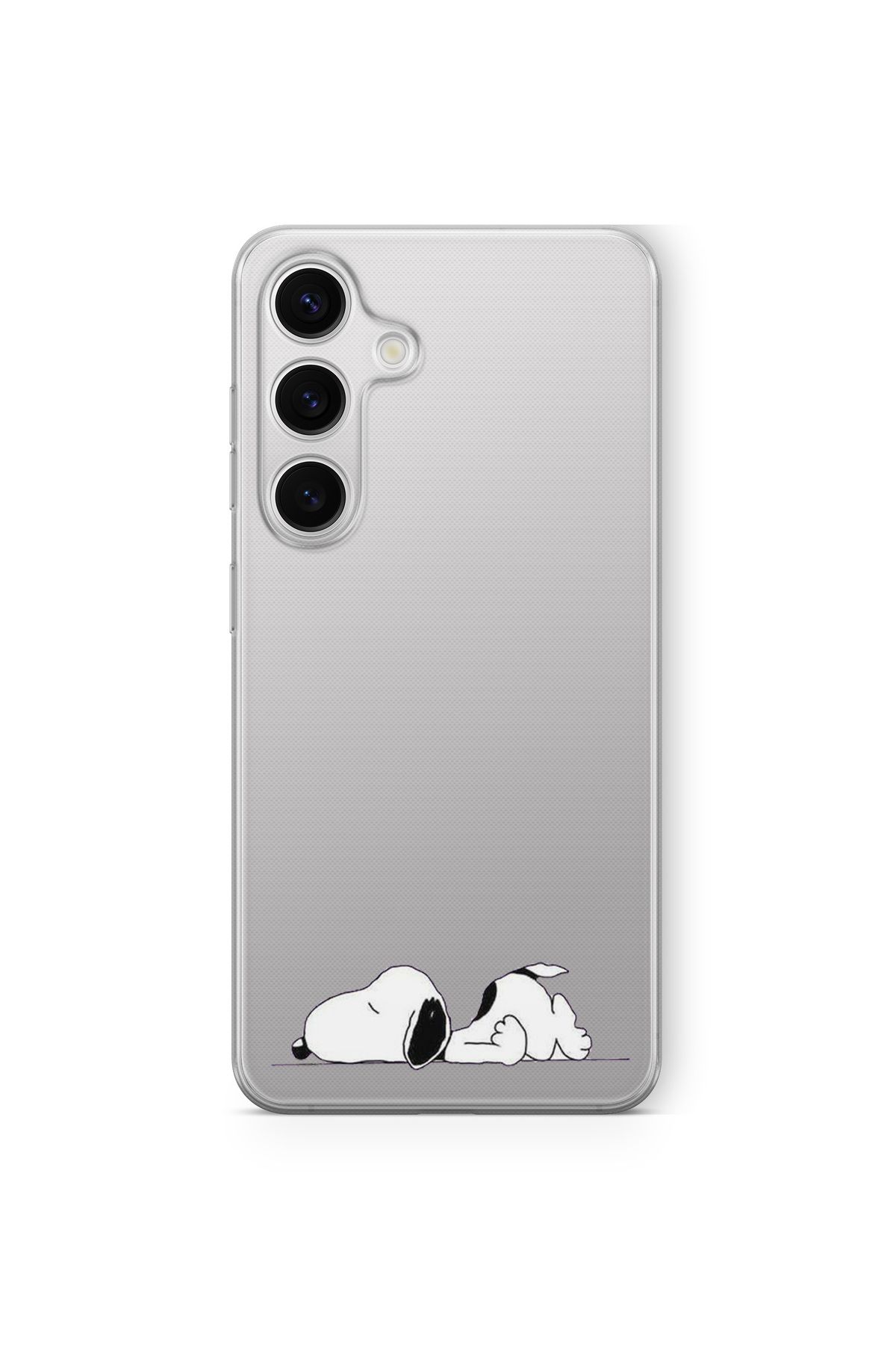 Space Star Samsung Galaxy S23 Uyumlu Snoopy Cartoon Tasarım Baskılı Şeffaf Kılıf