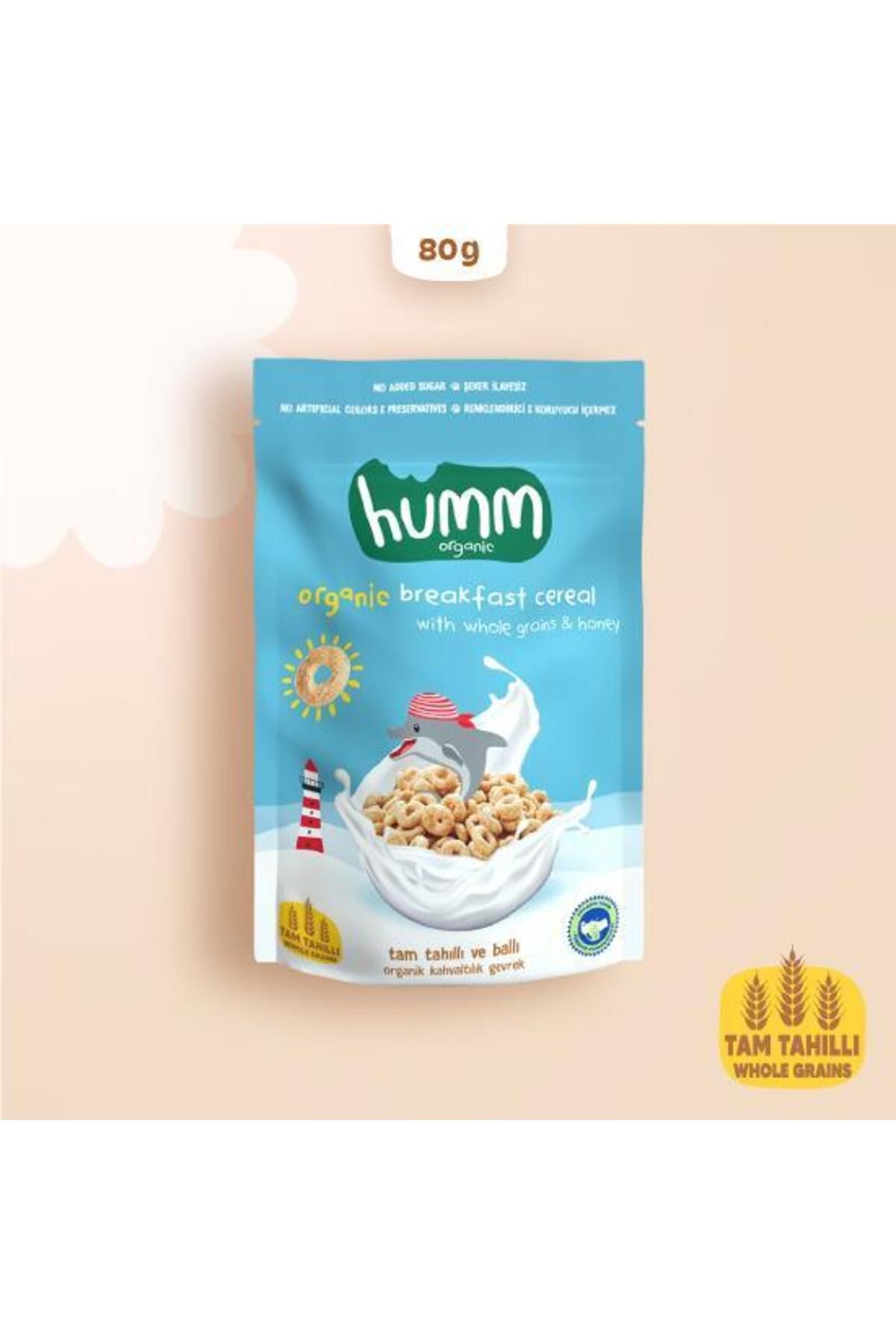 NessiWorld Humm Organik Tam Tahıllı ve Ballı Kahvaltılık Gevrek 80 Gr