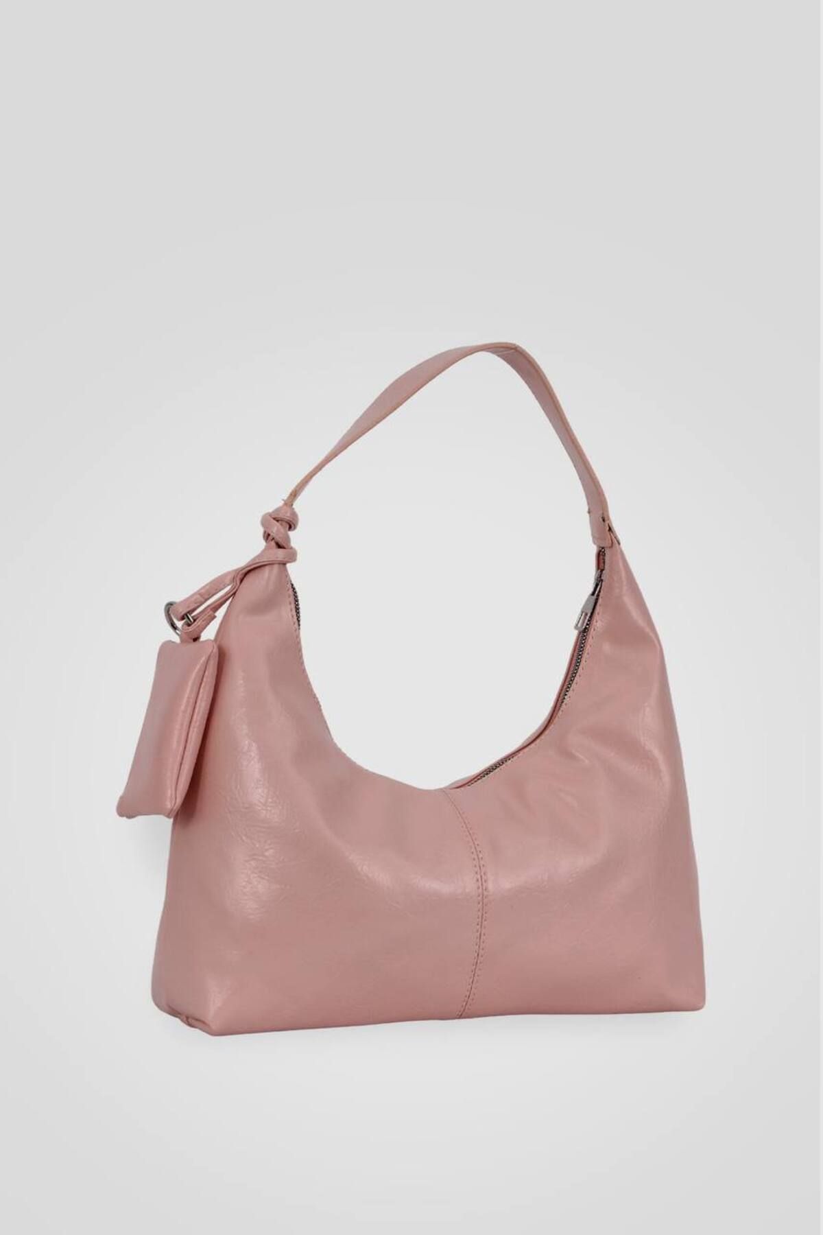 Glemix Crocus Pembe Cüzdanlı Trend Baget Kadın Omuz Çantası