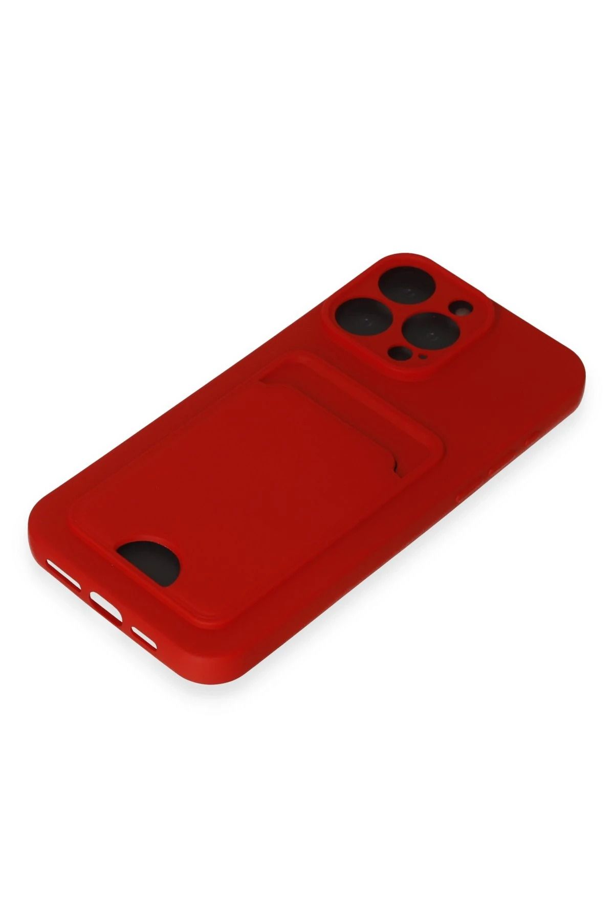 NewFace iPhone 15 Pro Kılıf Kelvin Kartvizitli Silikon - Kırmızı BSTMY