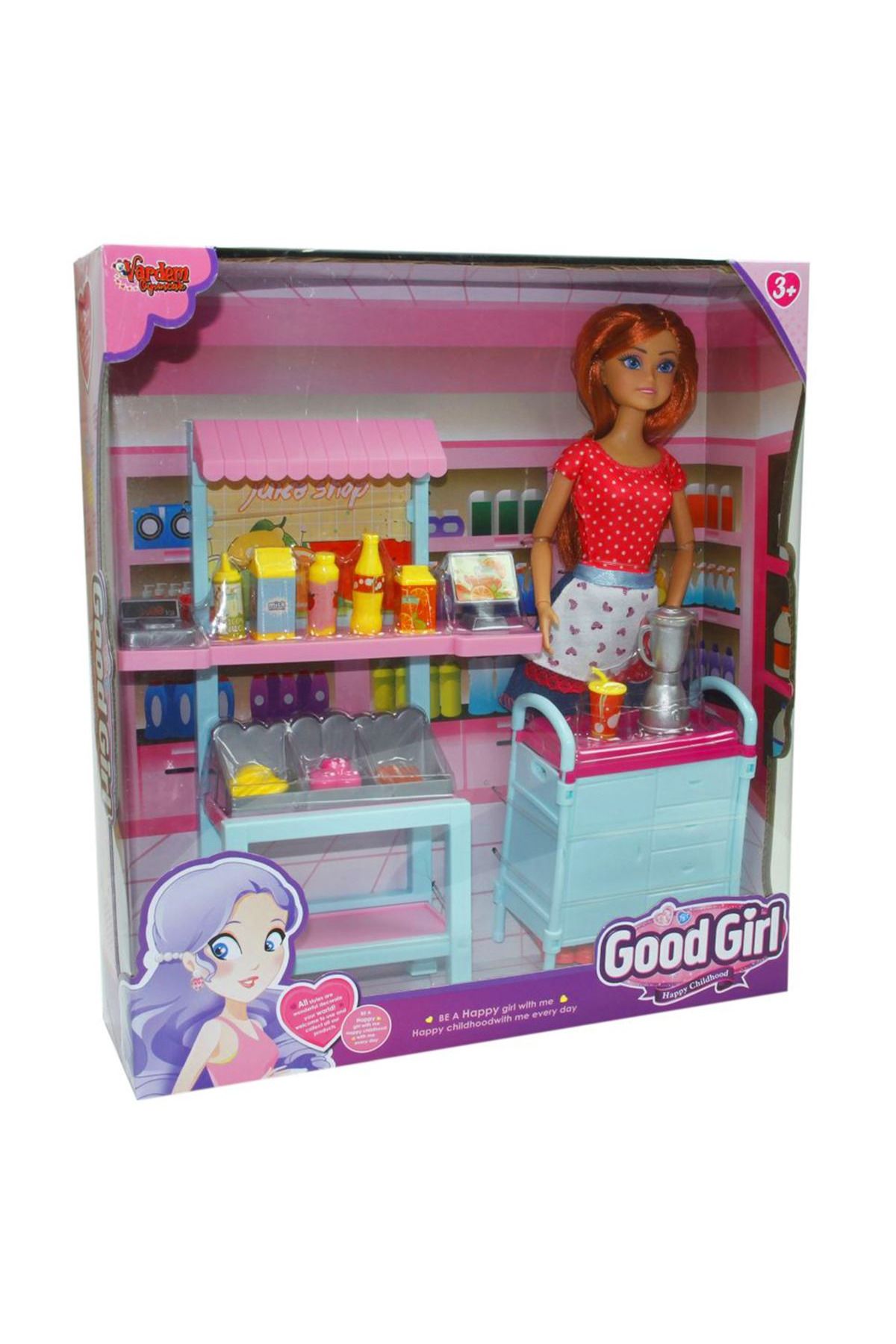 VARDEM OYUNCAK GOOG GİRL KAFE İŞLETMECİSİ BEBEK AKSESUARLI 29 CM 3+
