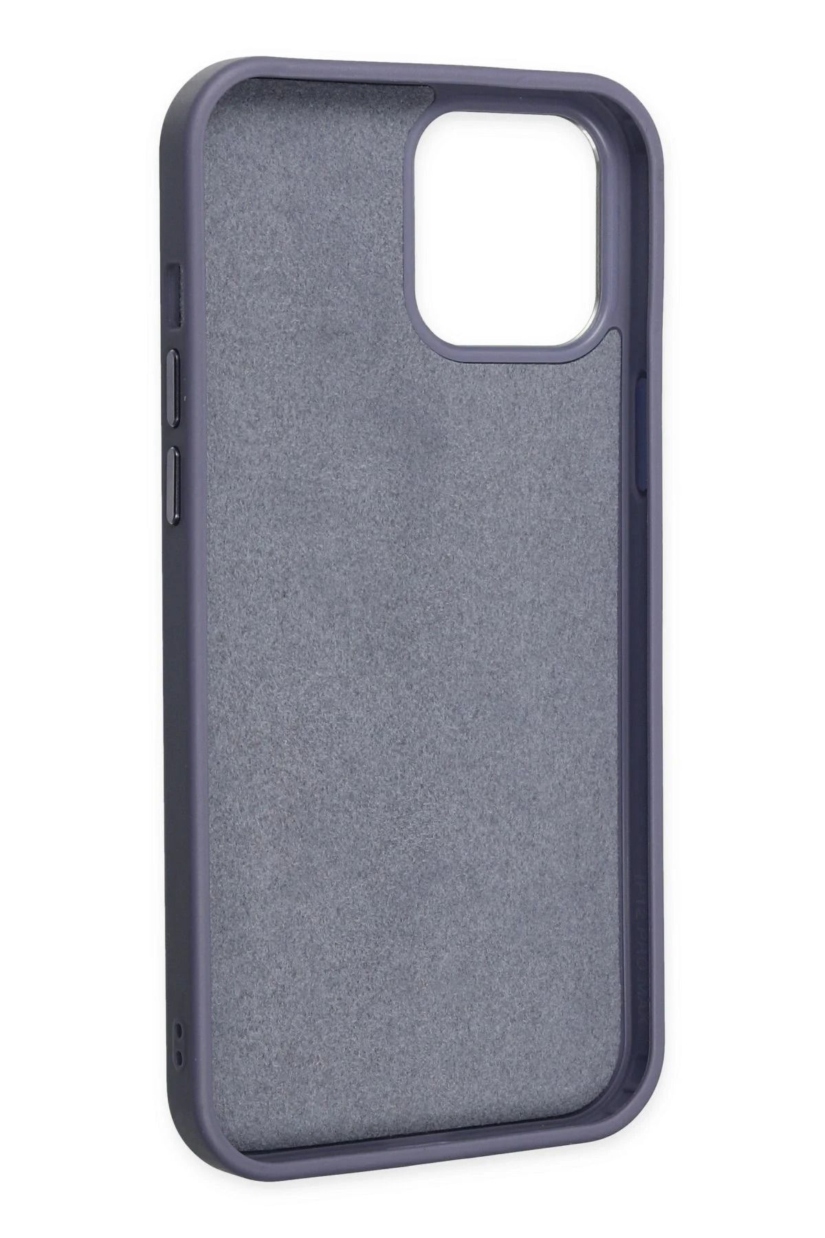 NewFace iPhone 12 Pro Max Kılıf Asya Deri Silikon - Mor BSTMY