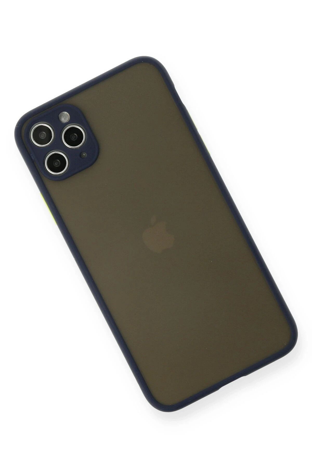 NewFace iPhone 11 Pro Max Kılıf Montreal Silikon Kapak - Lacivert BSTMY