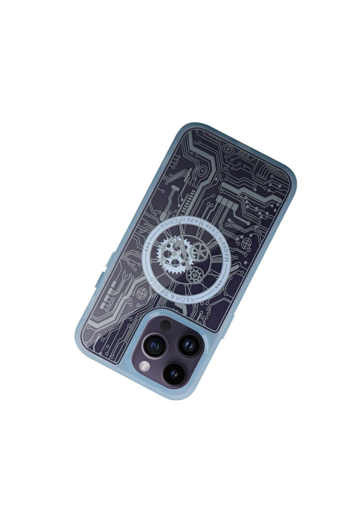 NewFace iPhone 14 Pro Max Kılıf Magic Magneticsafe Silikon - Sierra Blue NRMSA