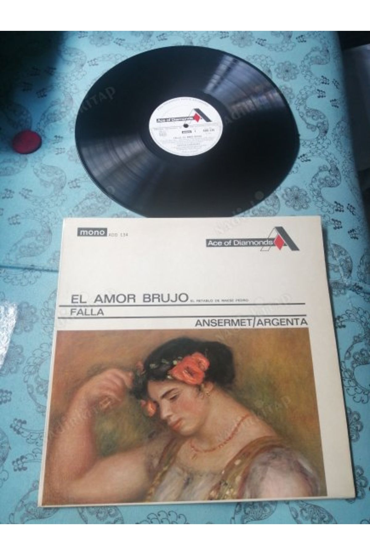 Plakperest Manuel De Falla / Orquesta Nacional De España, Argenta ‎– 1966 İNGİLİZ BASIM NADİR LP ALBÜM -2.EL