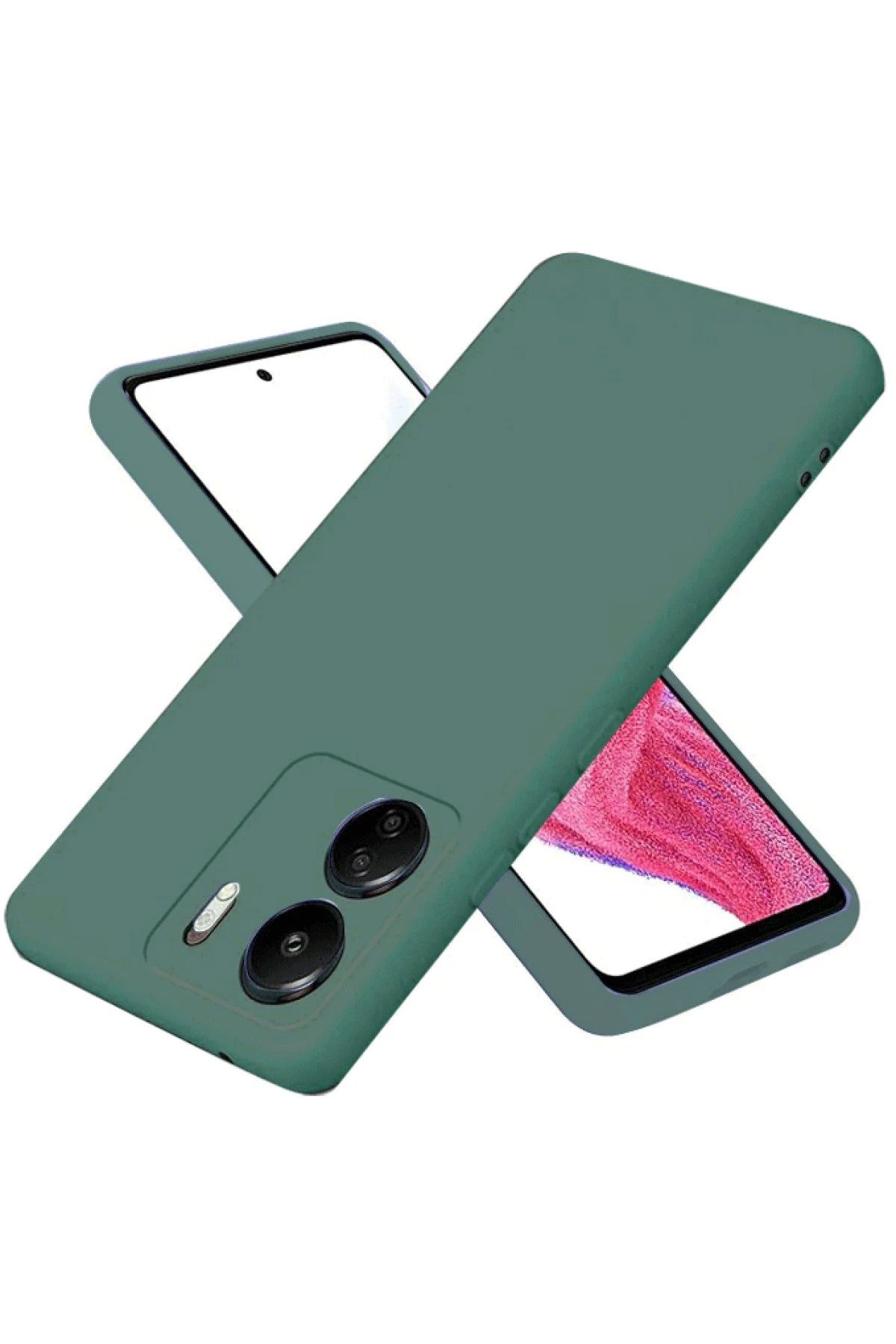 NewFace Xiaomi Redmi 13C Kılıf First Silikon - Koyu Yeşil NRMSA