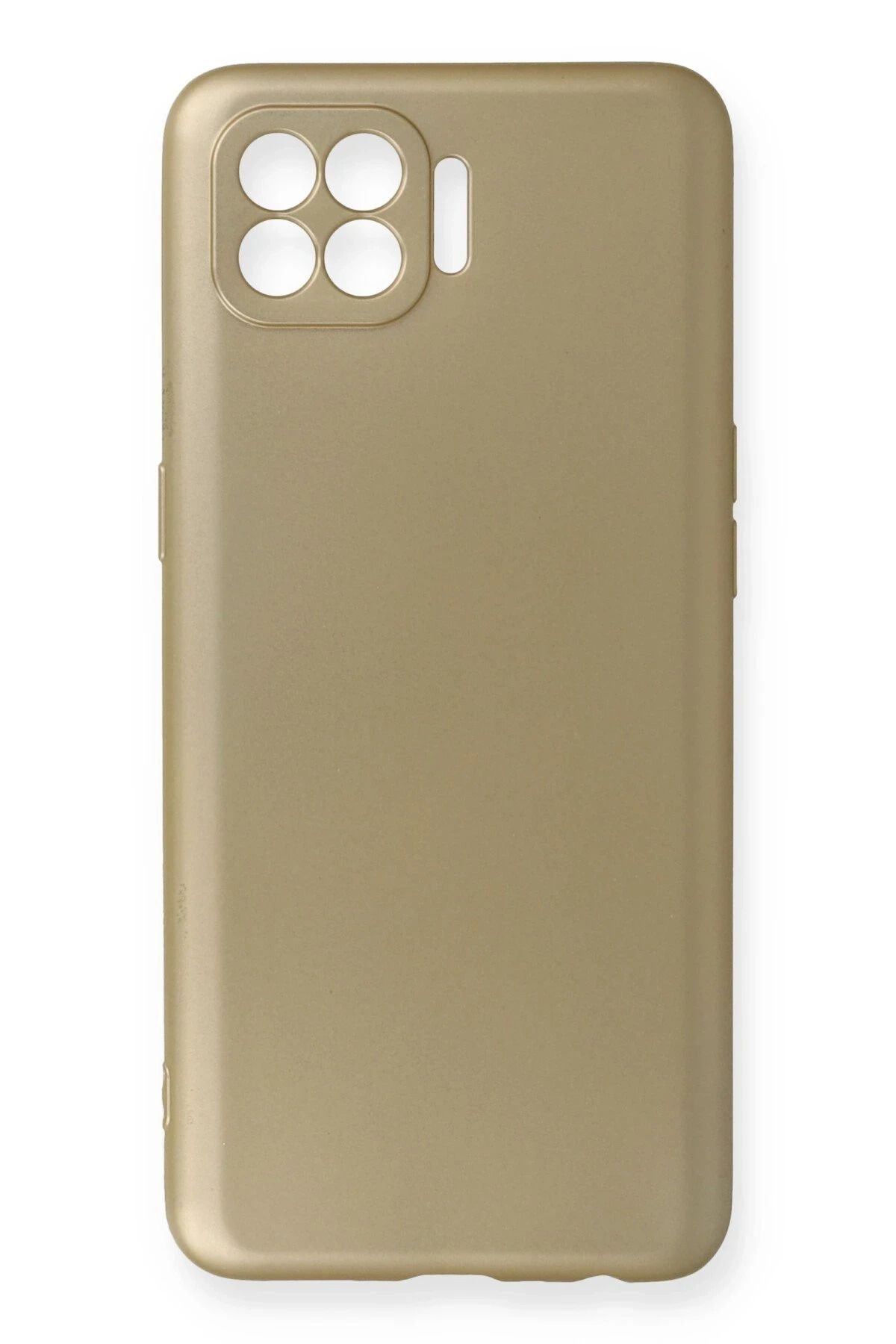 NewFace Reno 4 Lite Kılıf First Silikon - Gold BSTMY