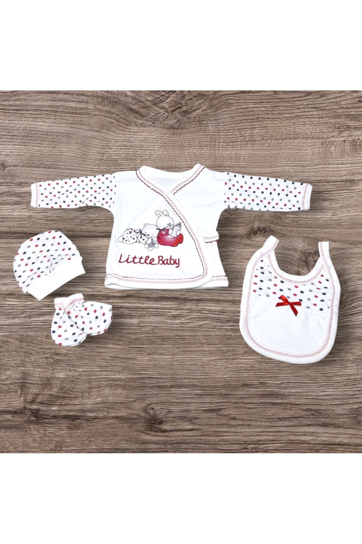 Burtaç Baby Bebek Zıbın Takım 5 Parça Hastane Çıkış Seti Unisex