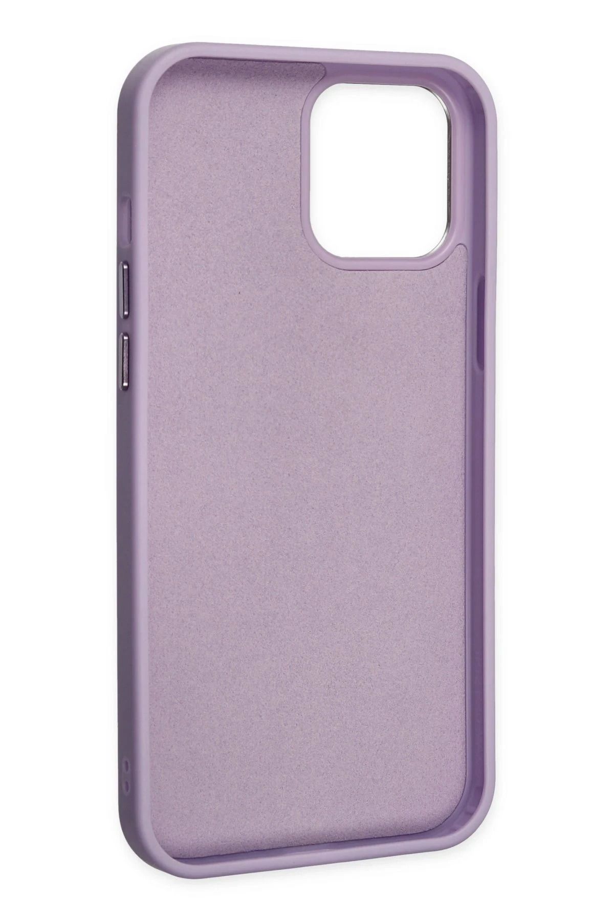 NewFace iPhone 12 Pro Max Kılıf Asya Deri Silikon - Lila BSTMY