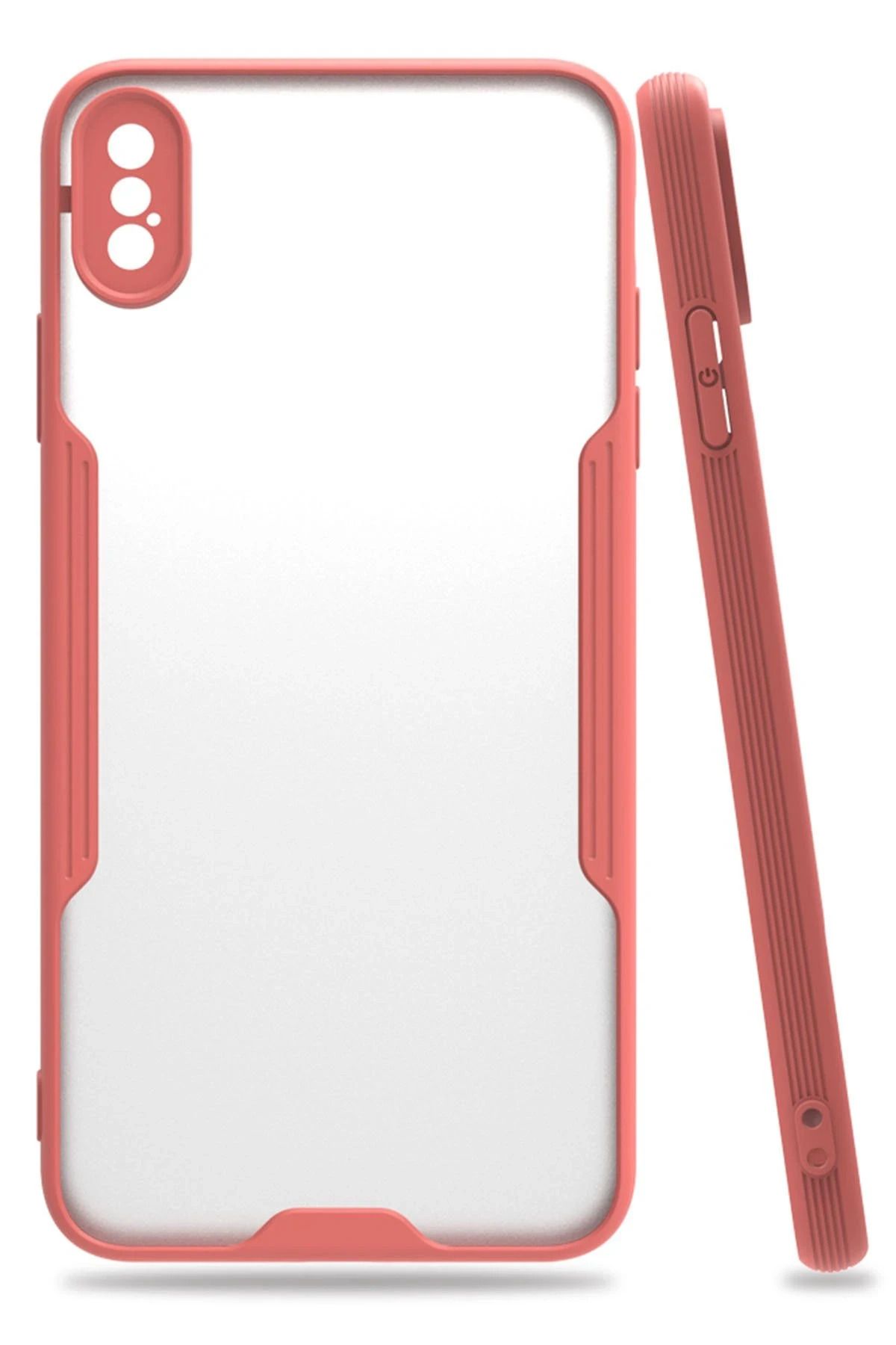 NewFace iPhone XS Max Kılıf Platin Silikon - Pembe GLSTD