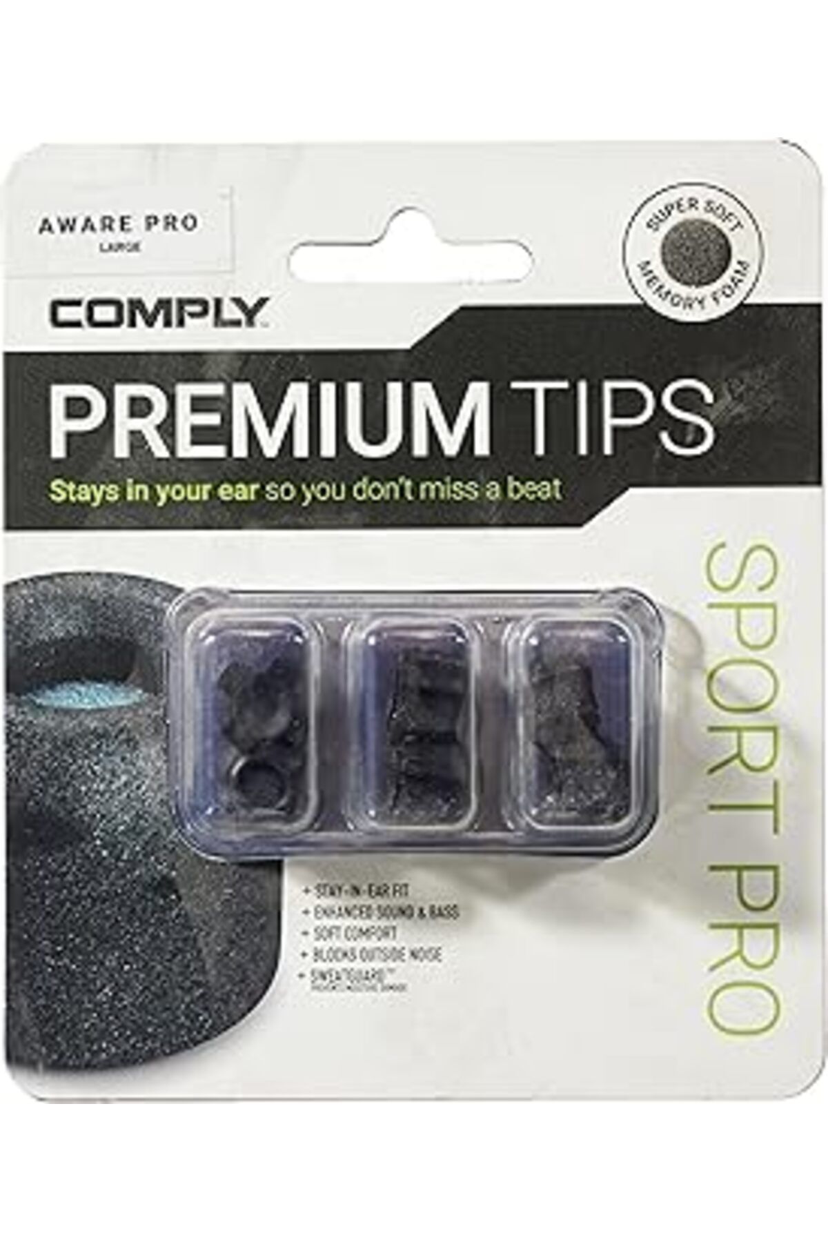karadağsb Comply Foam Aware Pro Kulaklık Ucu (L) - 3 Çift