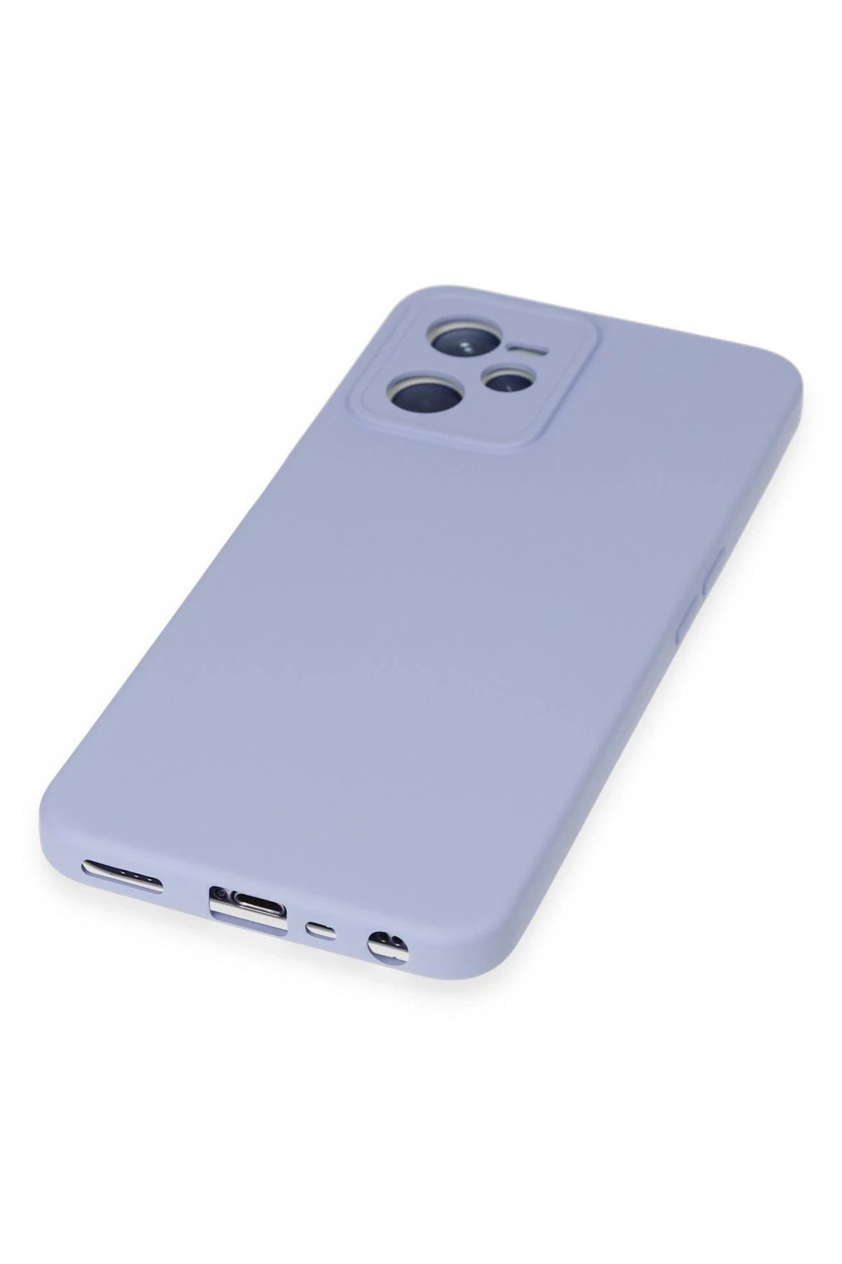 NewFace Realme C35 Uyumlu Kılıf Nano içi Kadife Silikon - Lila