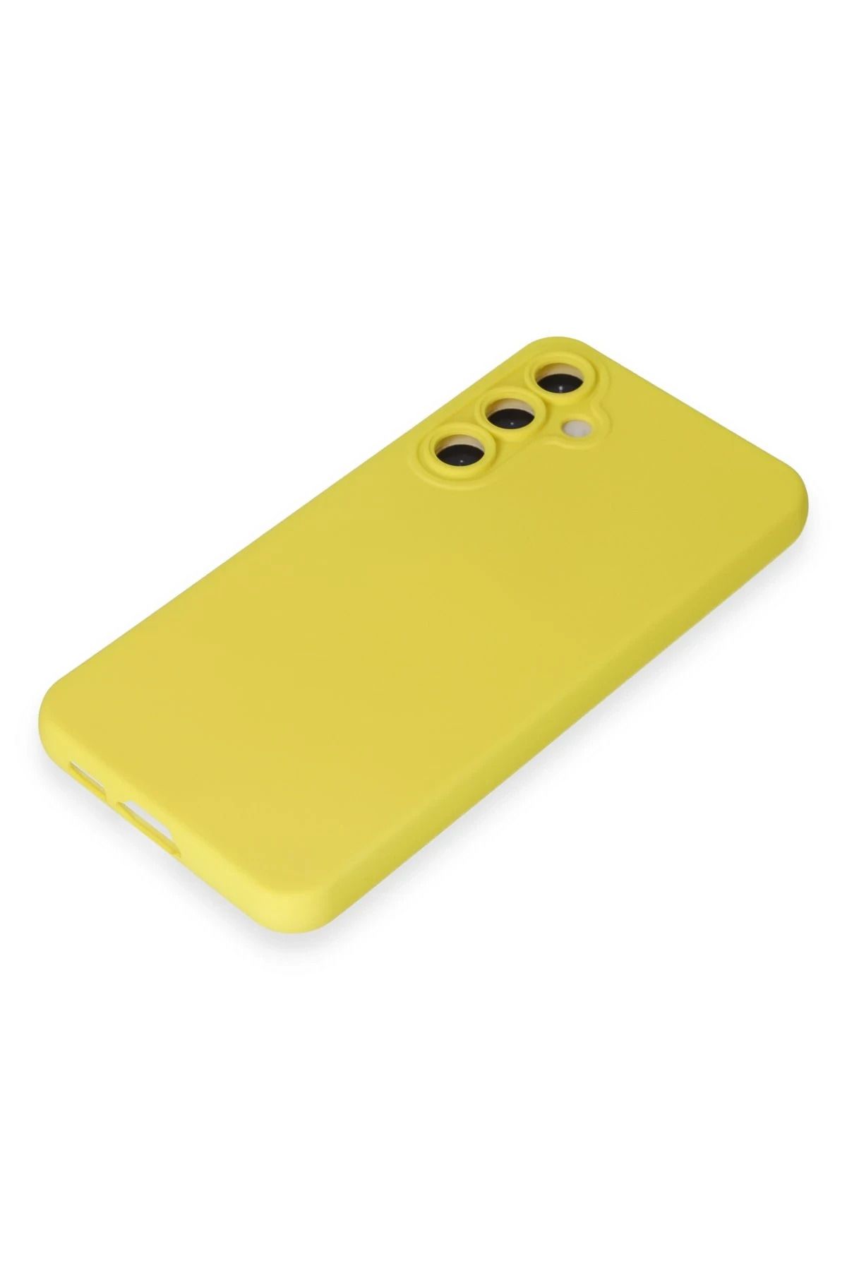 NewFace Galaxy S24 Kılıf Nano içi Kadife Silikon - Sarı BSTMY