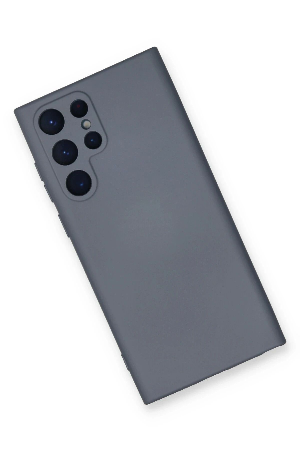 NewFace Galaxy S24 Uyumlu Ultra Kılıf Nano içi Kadife Silikon - Gri BSTMY