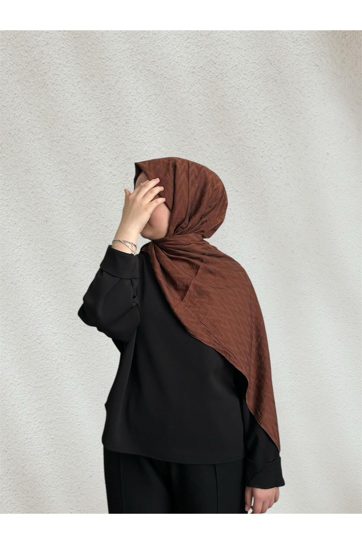 NEOMOON Zikzak Desen Soft Şal