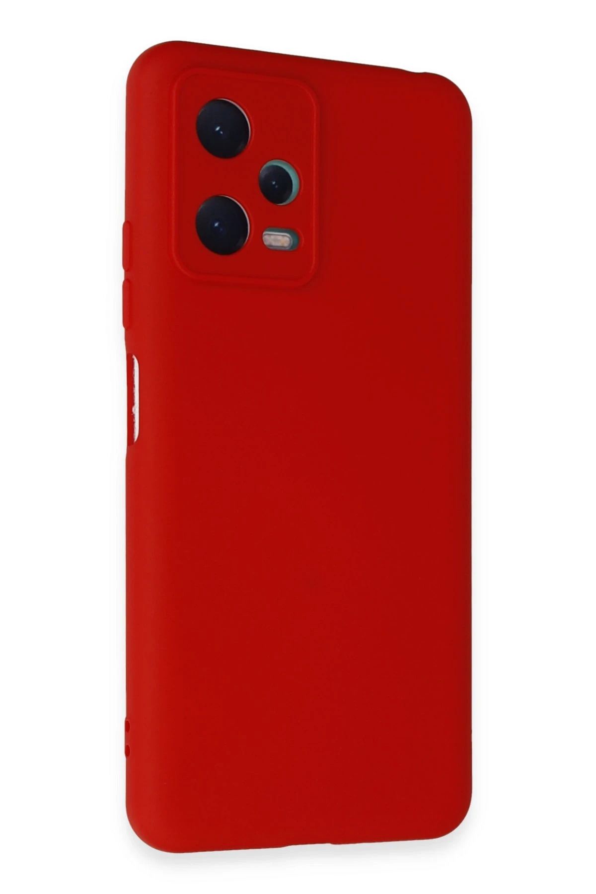 NewFace Redmi Note 12 5G uyumluKılıf Nano içi Kadife Silikon - Kırmızı BSTMY