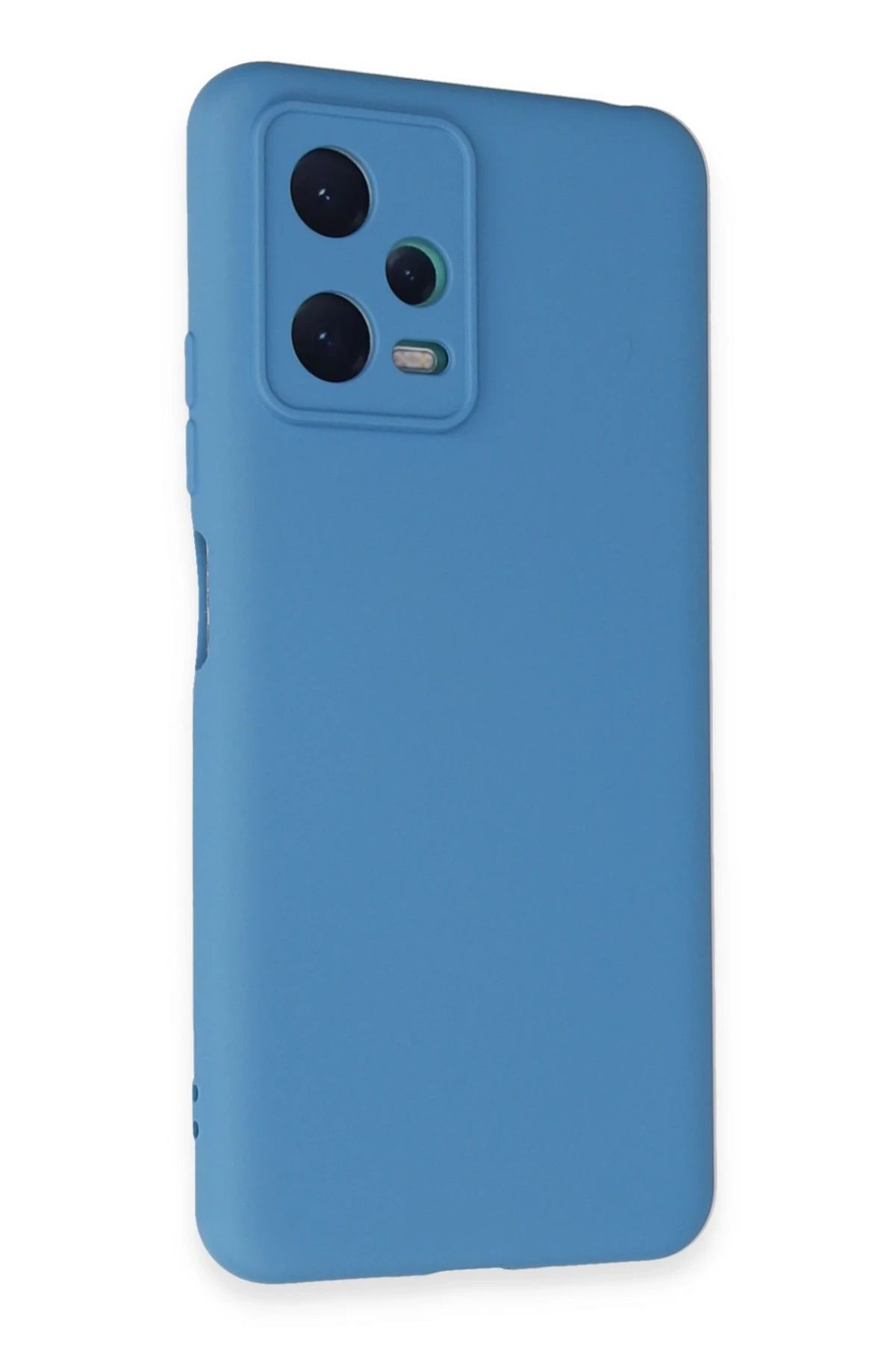 NewFace Xiaomi Redmi Note 12 5G uyumlu Kılıf Nano içi Kadife Silikon - Mavi BSTMY