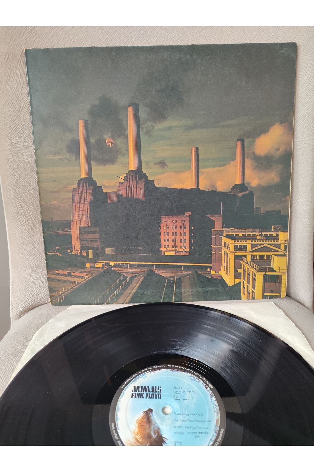 Plakperest PINK FLOYD - Animals - 1977 İngiltere Basım LP Plak Albüm 2.EL