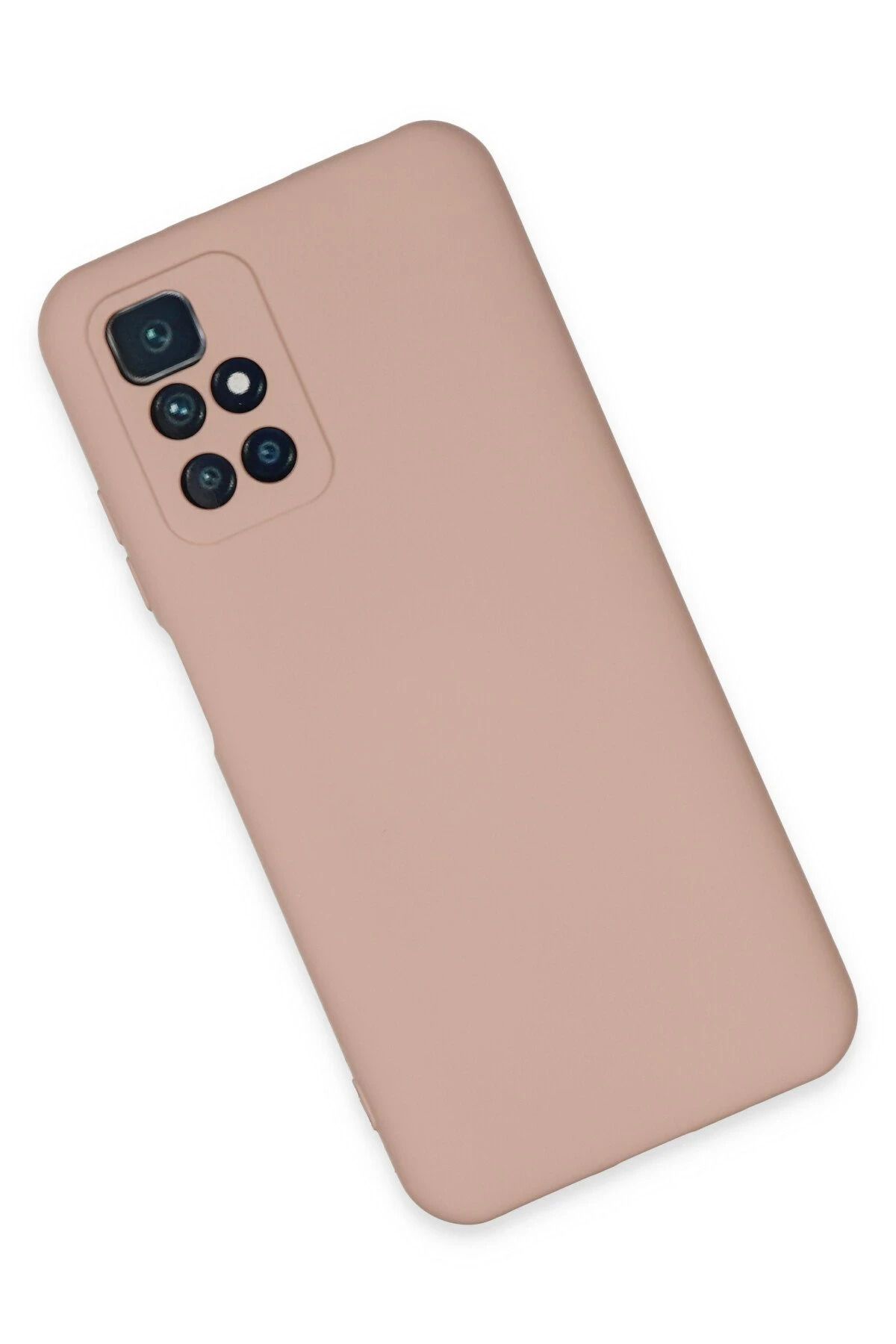NewFace Xiaomi Redmi 10 2022 Kılıf Nano içi Kadife Silikon - Pudra BSTMY