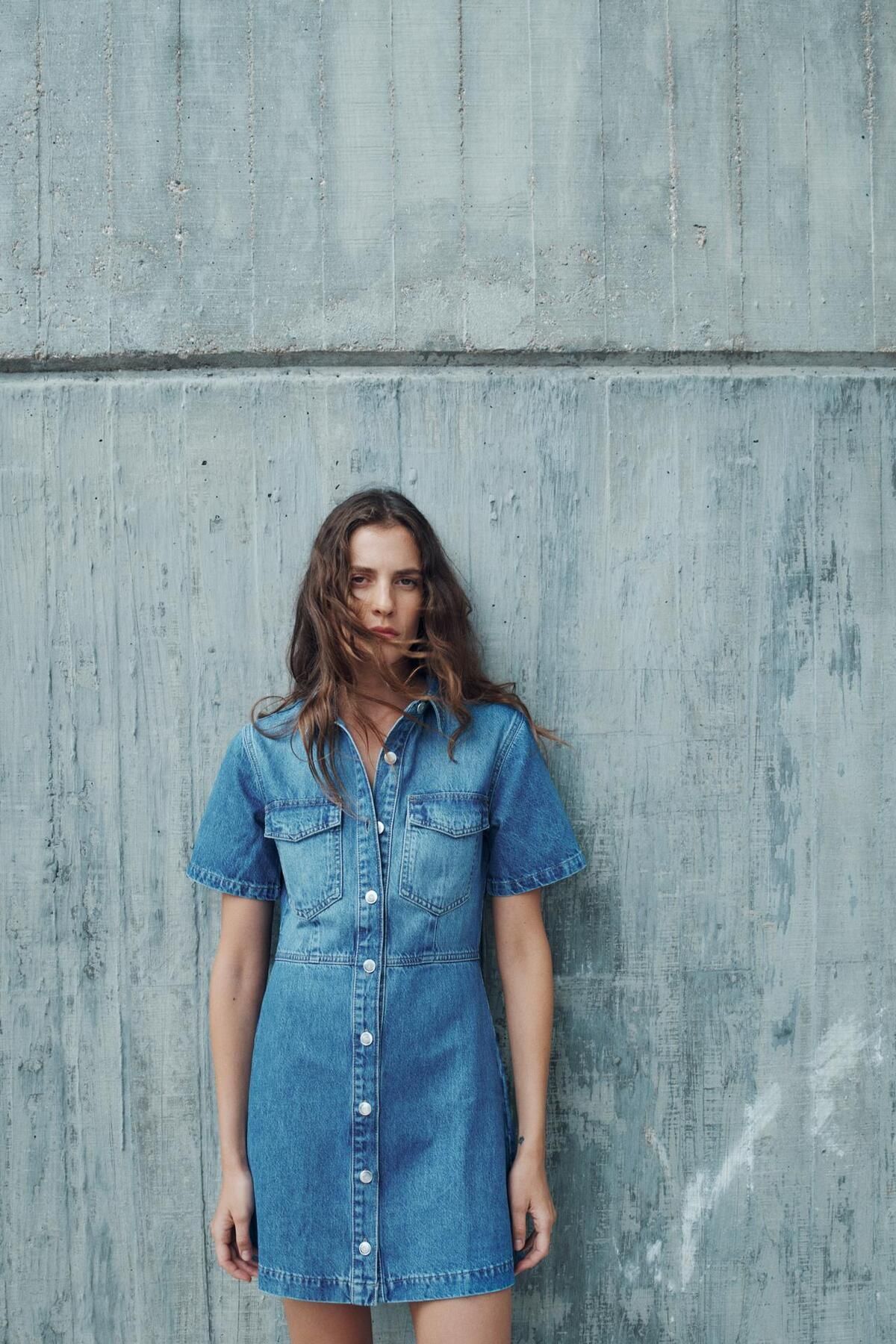 Butik ALLBUCKS ZARA, Z1975 DENIM MİNİ ELBİSE ABZRA1041