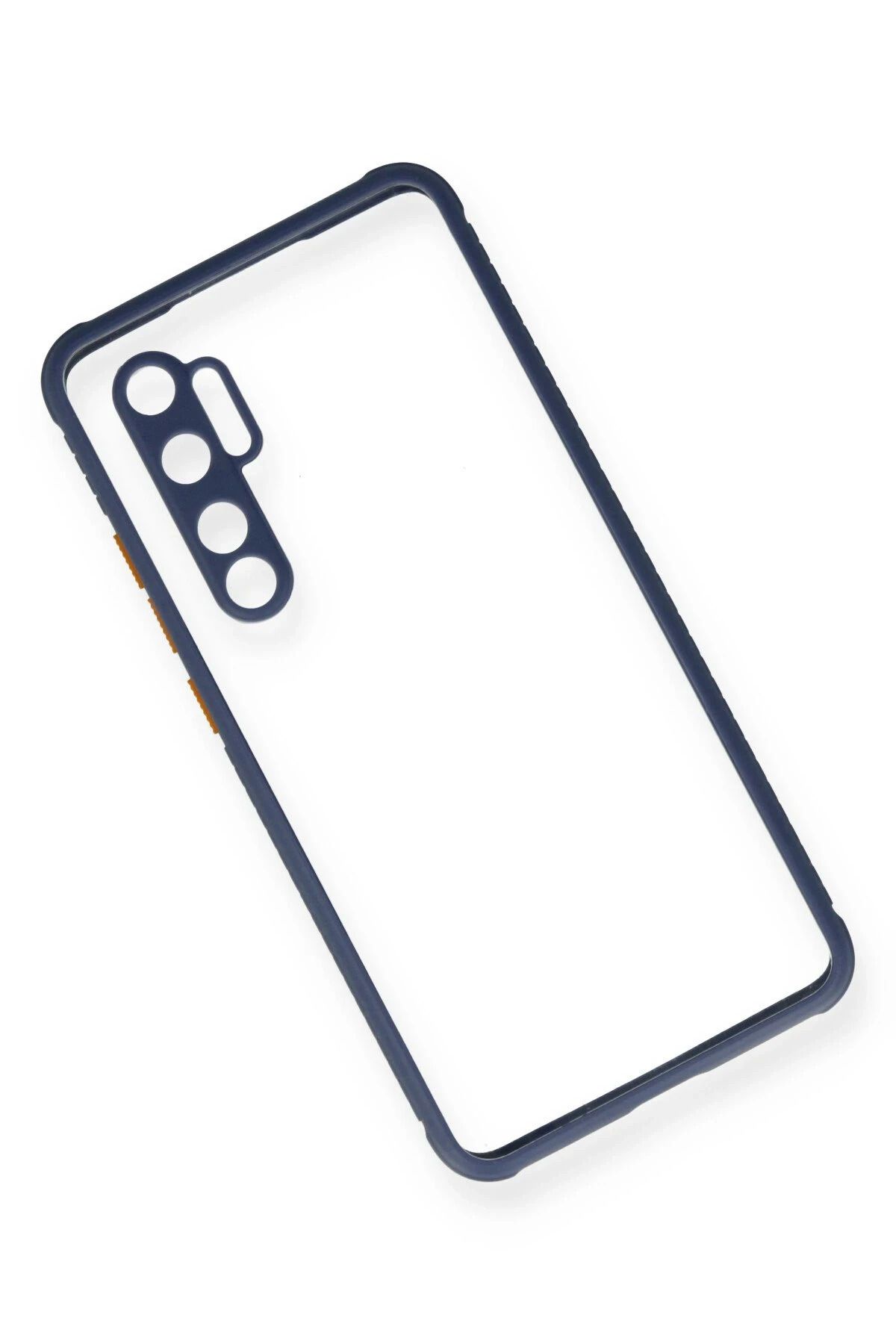 NewFace Xiaomi Mi Note 10 Lite Kılıf Miami Şeffaf Silikon - Gri BSTMY