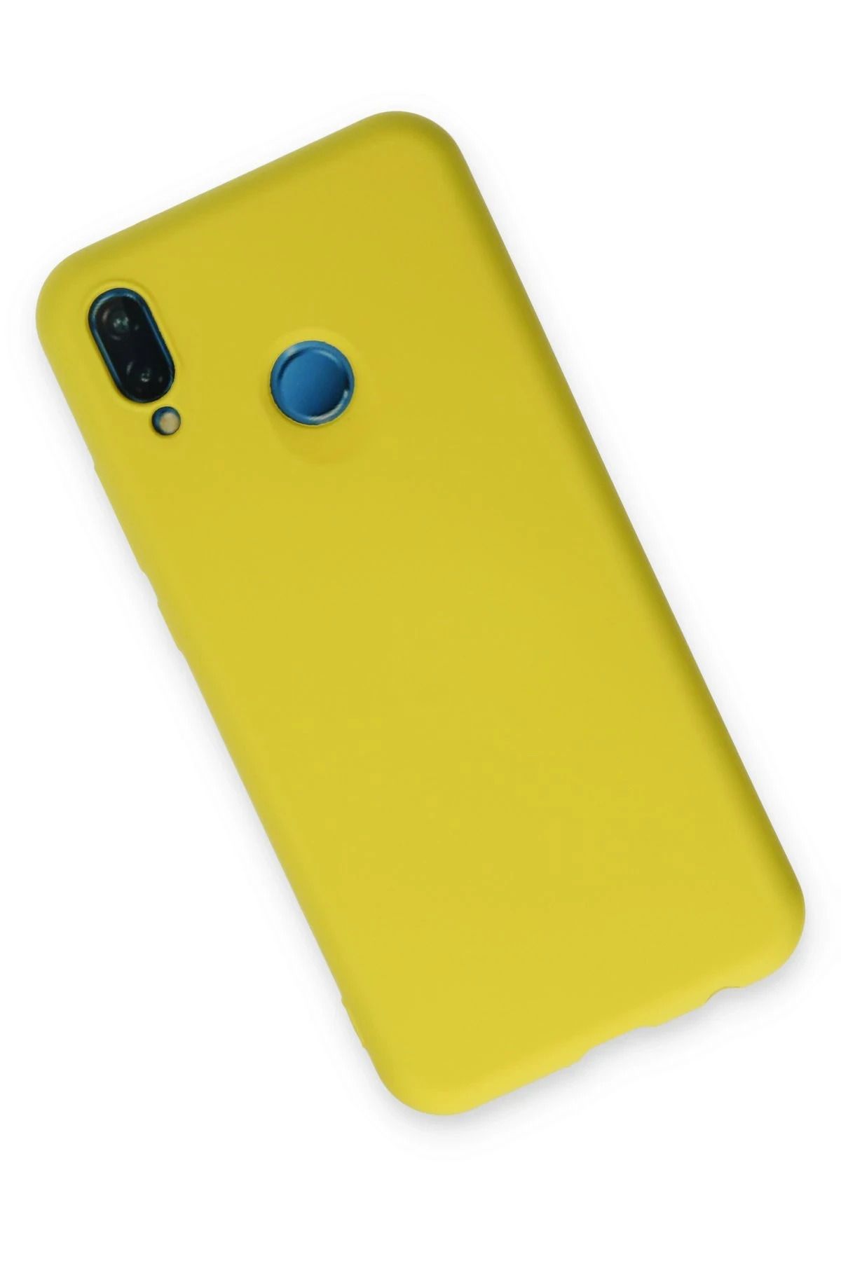NewFace Huawei P20 Lite uyumlu Kılıf Nano içi Kadife Silikon - Sarı BSTMY