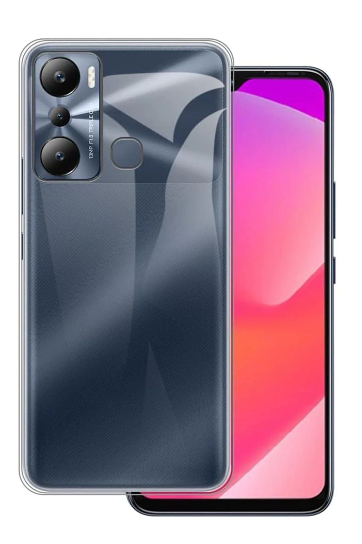 NewFace İnfinix Hot 20i Kılıf Lüx Şeffaf Silikon BSTMY
