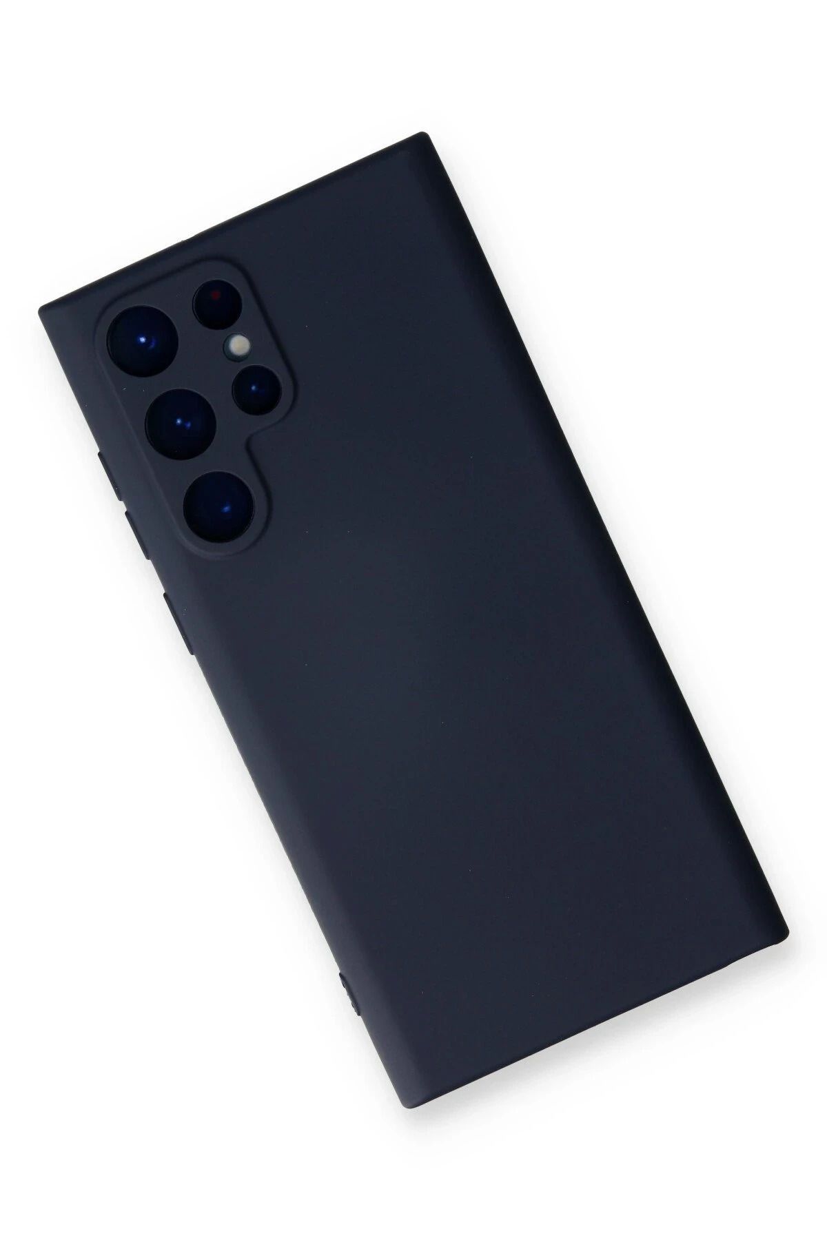 NewFace Galaxy S24 Ultra Uyumlu Kılıf Nano içi Kadife Silikon - Lacivert BSTMY