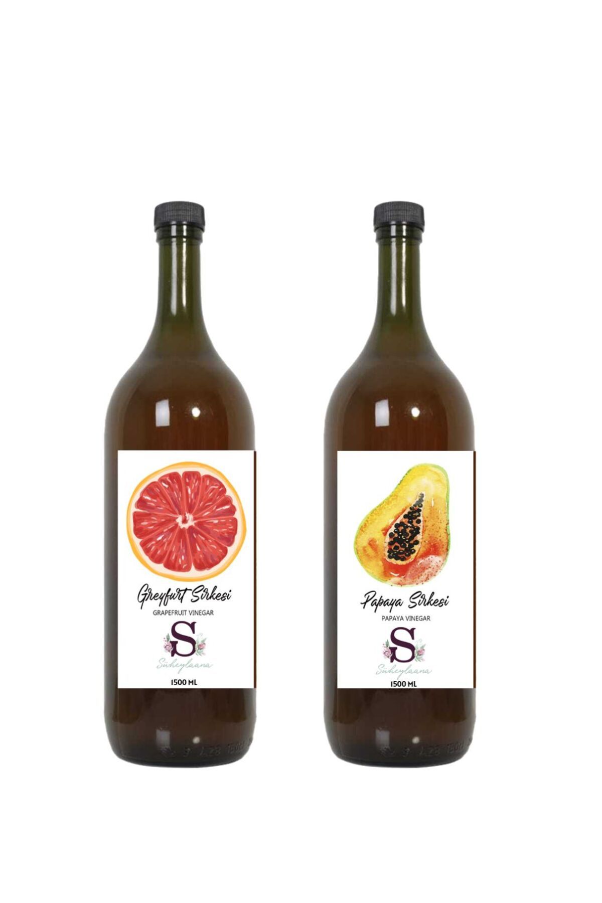 Süheylaana Doğal Greyfurt Sirkesi 1500 Ml - Doğal Papaya Sirkesi 1500 Ml
