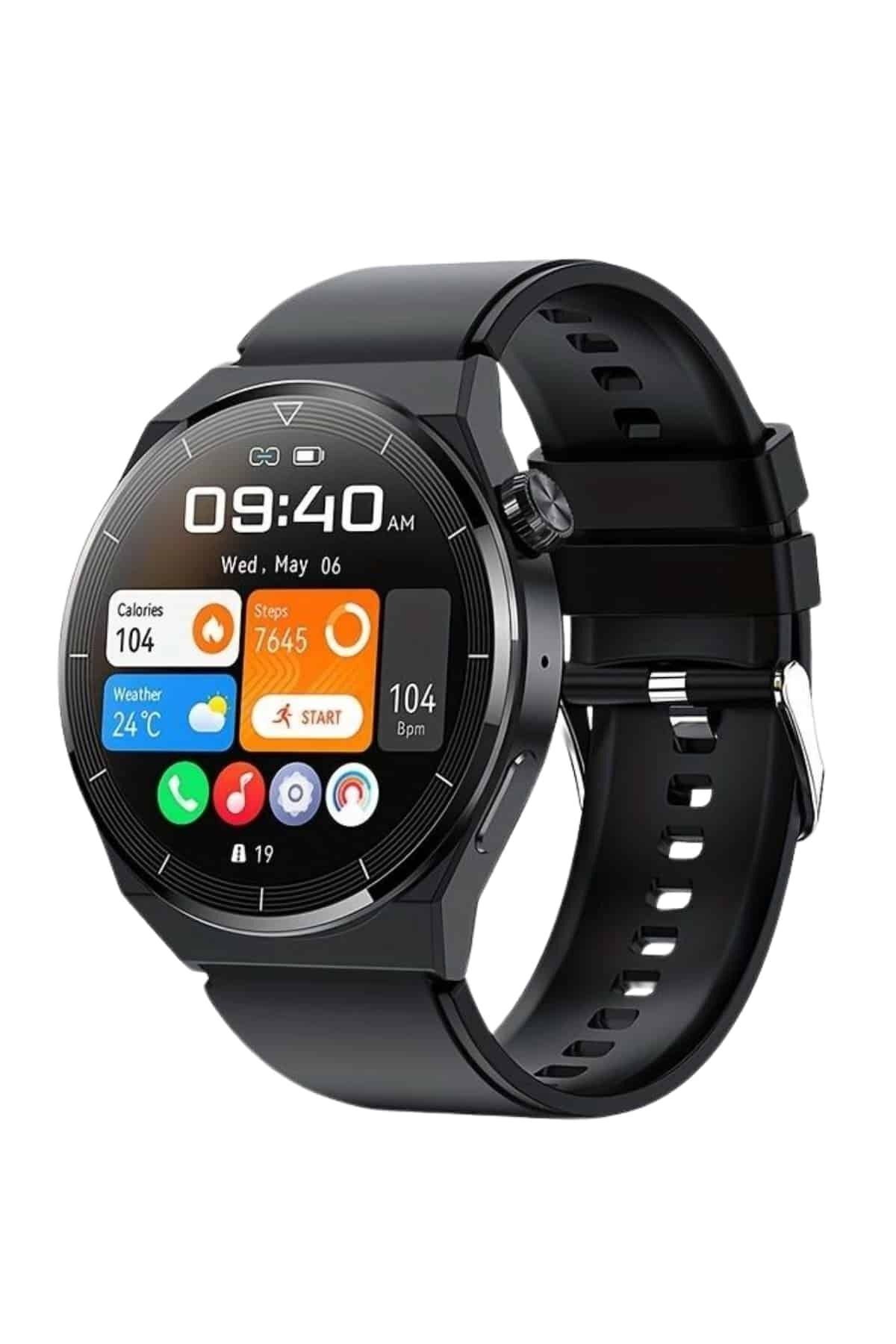 FTA TİCARET Amoled Ekran Metal Deri Silikon Kordonlu Uyku ve Sağlık Takibi
