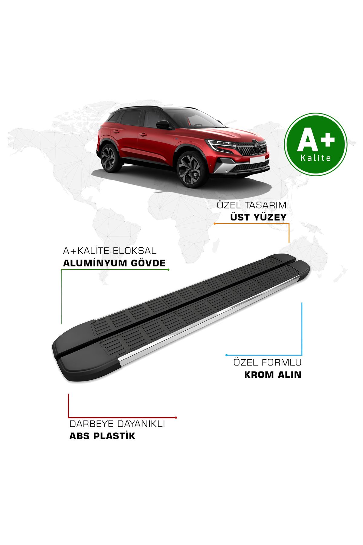 FA OTO AKSESUAR Renault Austral Yan Basamak 2023 Model ve Sonrası S-Line