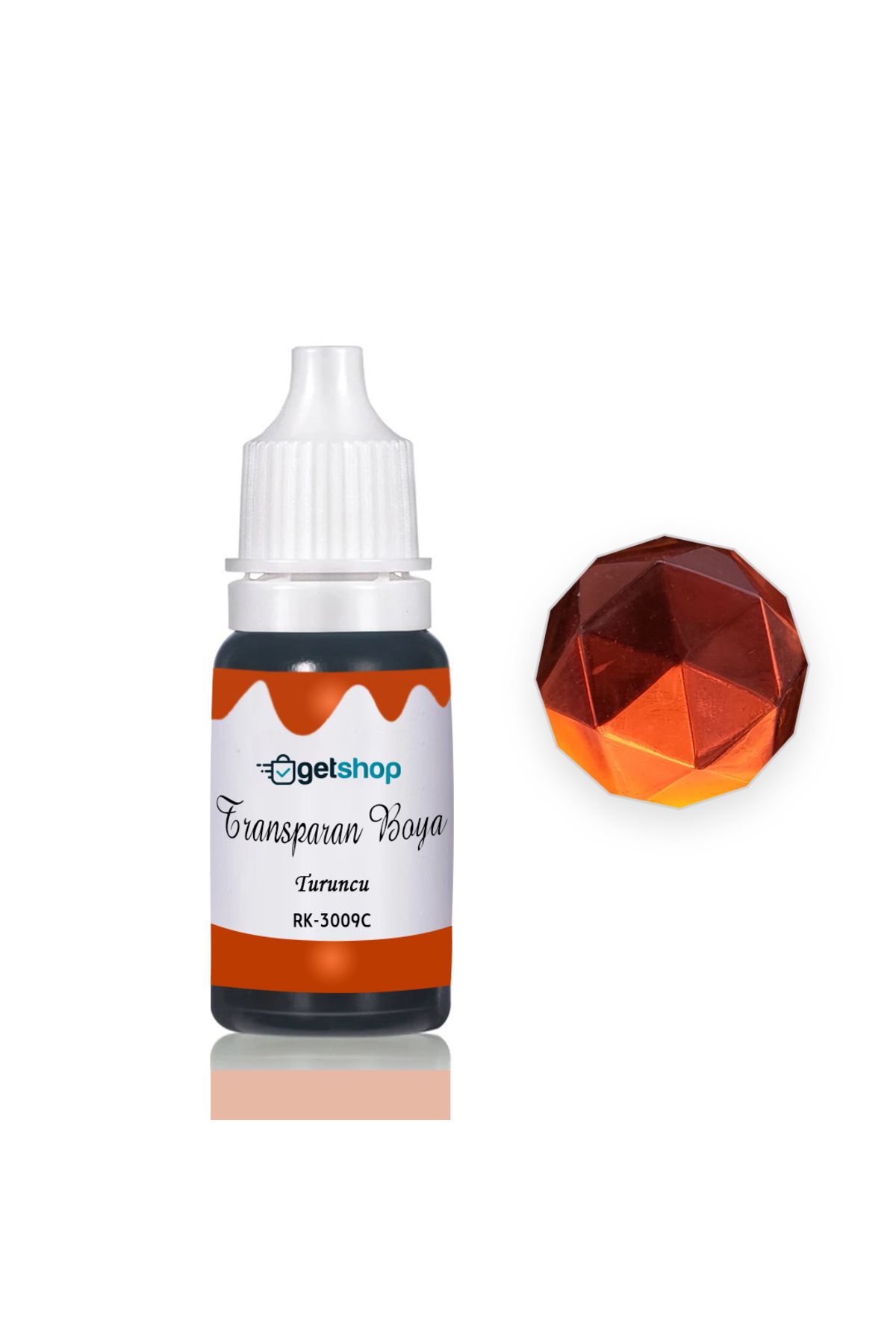 Getshopmini Epoksi Transparan Boya Pigment Turuncu - 15ml
