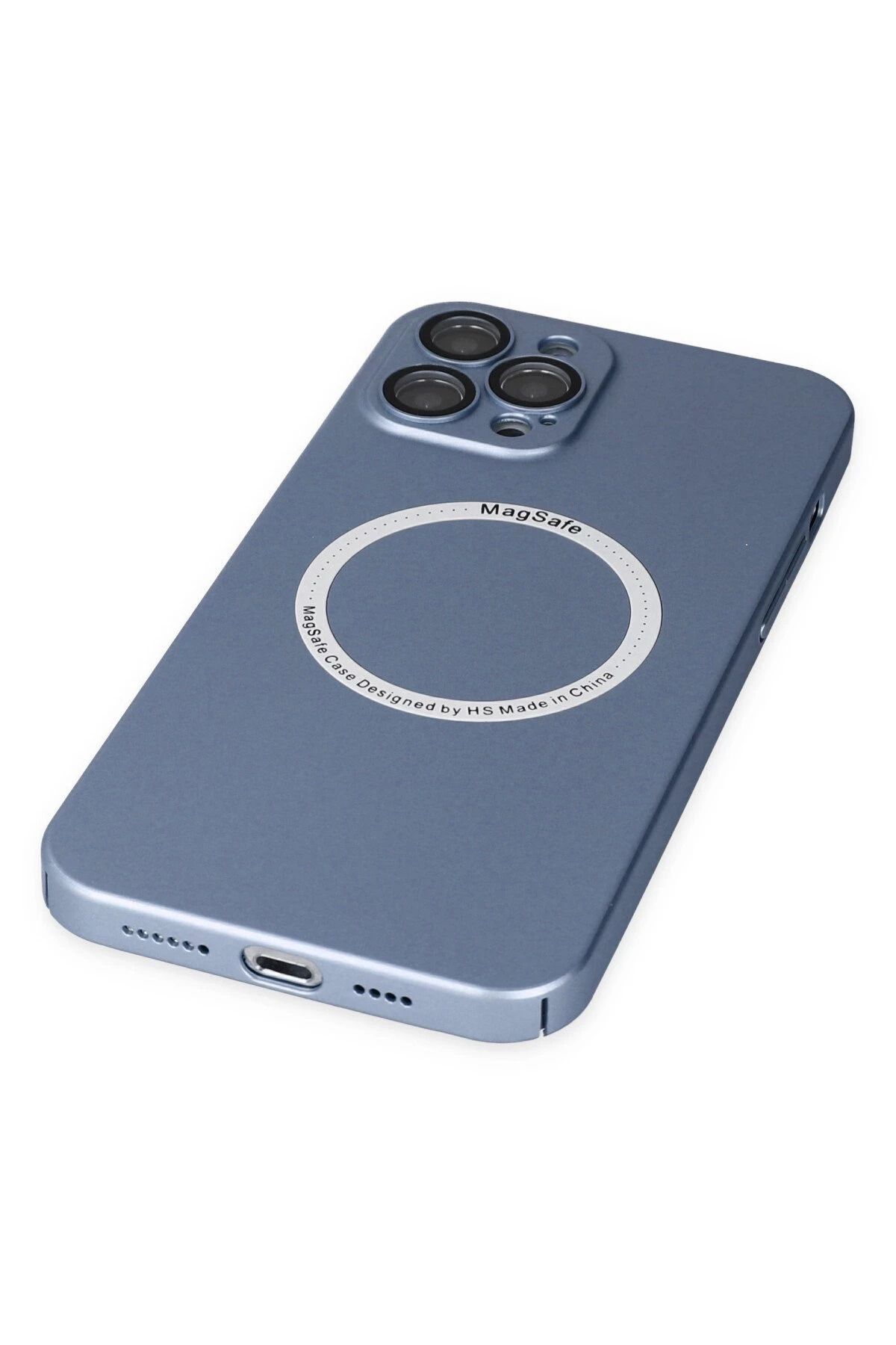 NewFace iPhone 12 Pro Kılıf Jack Magneticsafe Lens Silikon - Sierra Blue NRMSA