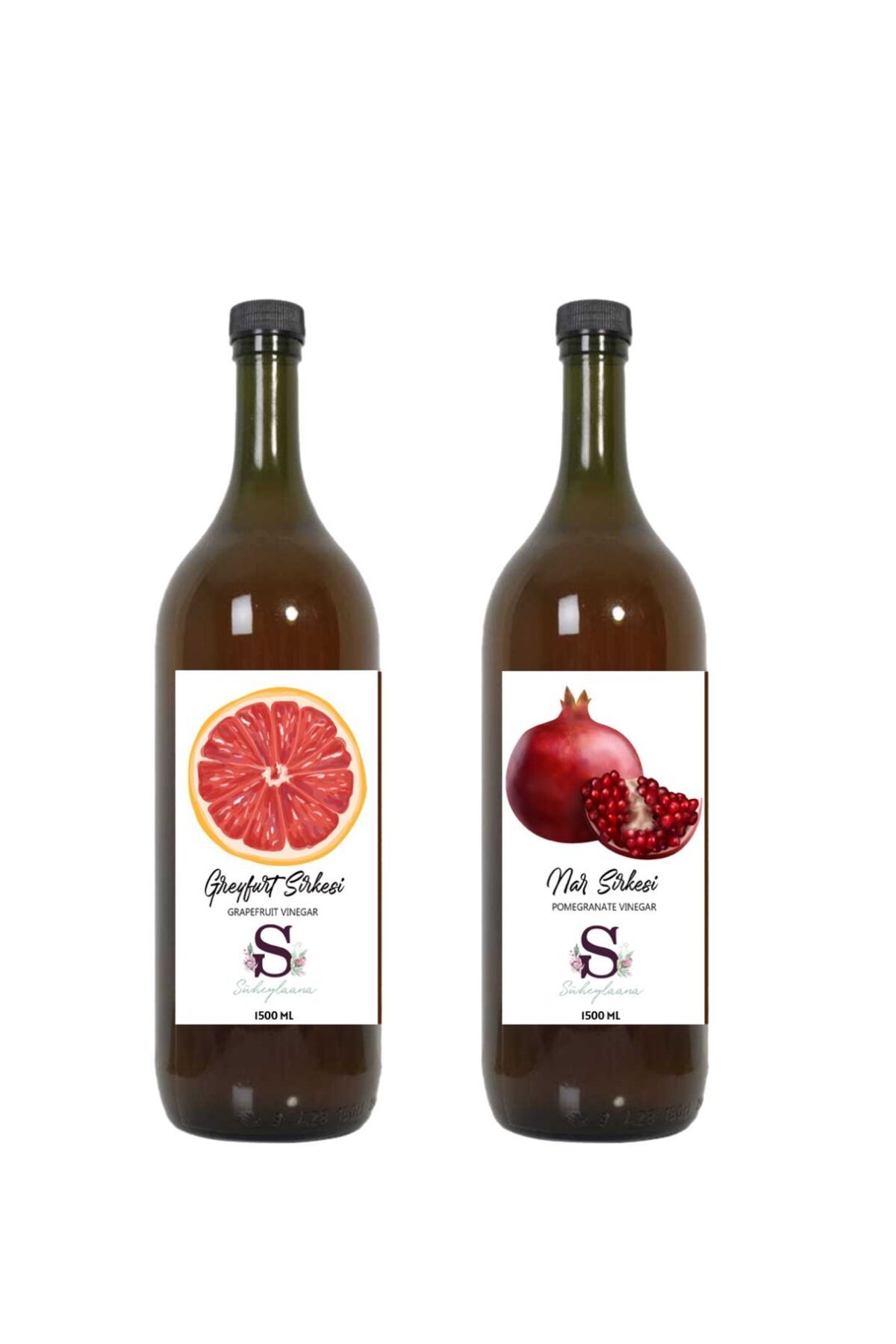 Süheylaana Doğal Greyfurt Sirkesi 1500 Ml - Doğal Nar Sirkesi 1500 Ml