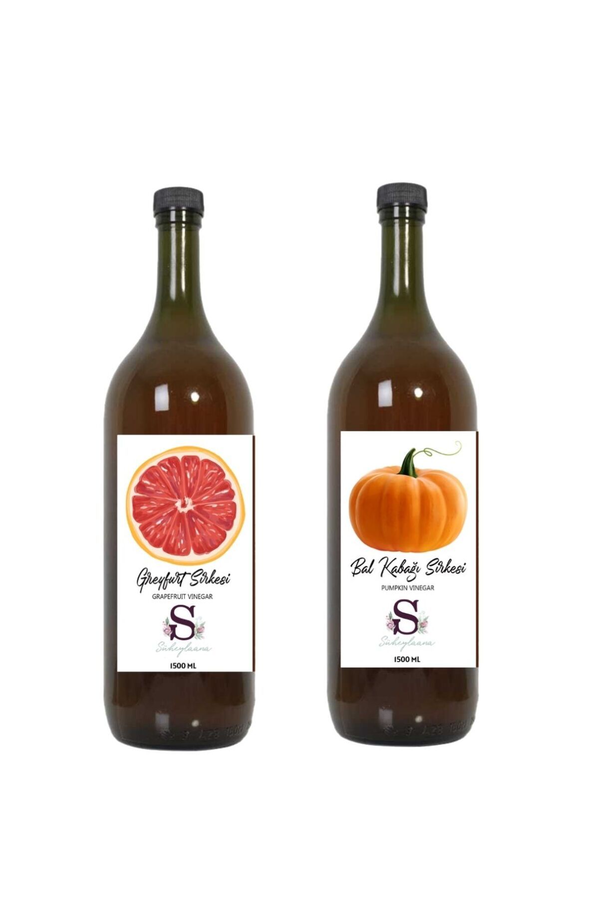Süheylaana Doğal Greyfurt Sirkesi 1500 Ml - Doğal Bal Kabağı Sirkesi 1500 Ml
