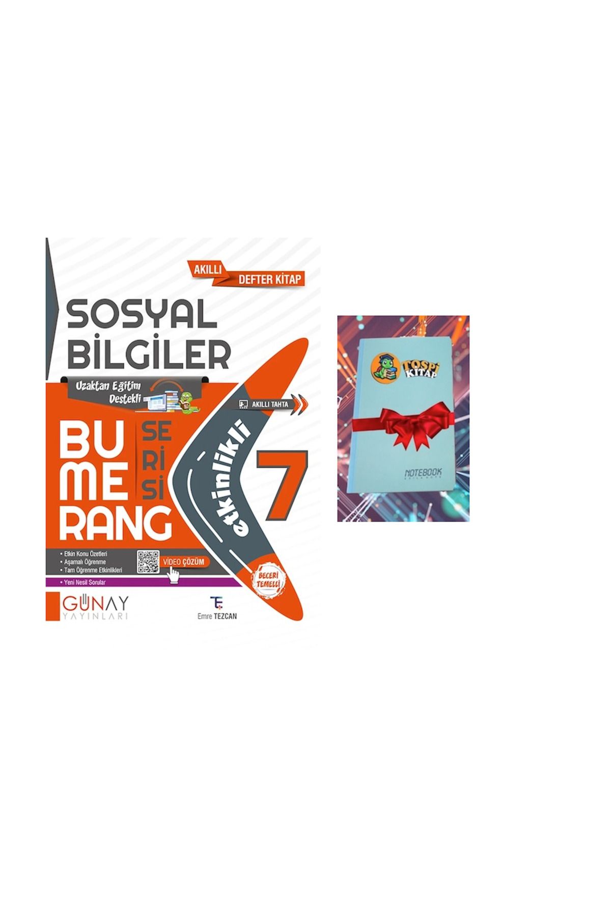 Günay Yayınları 7. Sınıf Bumerang Serisi SOSYAL BİLGİLER (NOT DEFTERİ HEDİYE)