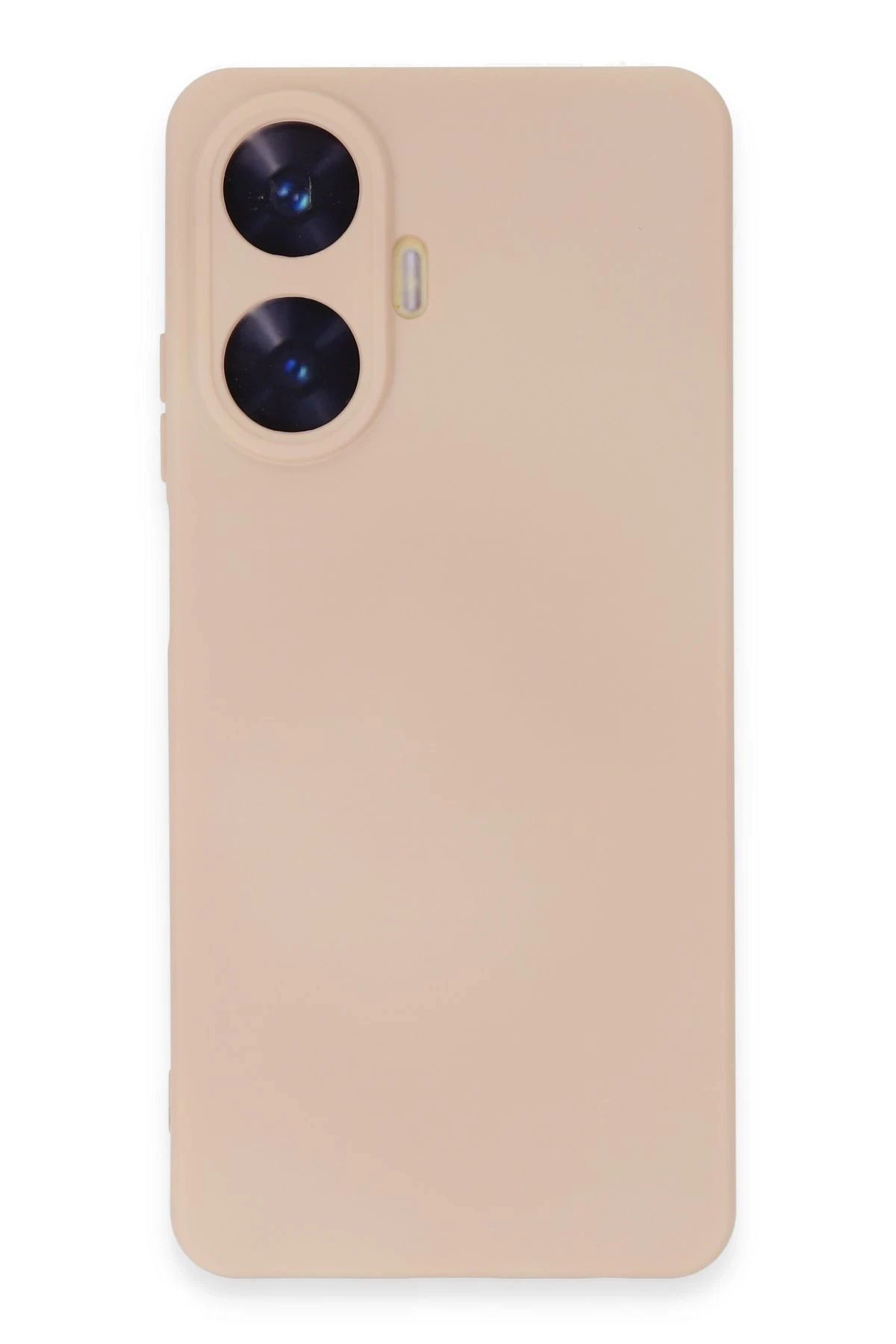NewFace Realme C55 Kılıf Nano içi Kadife Silikon - Pudra  uyumlu