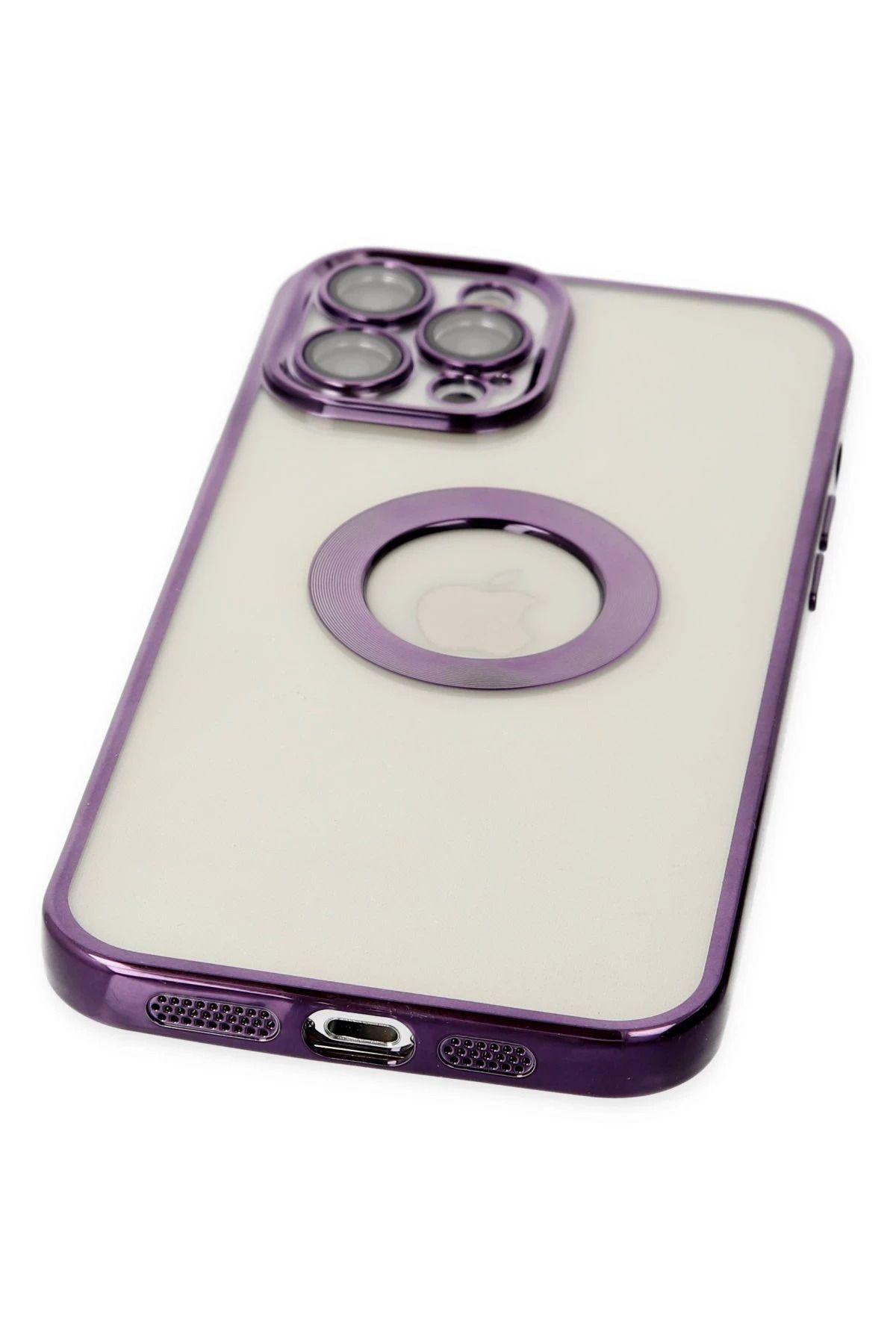 NewFace iPhone 12 Pro Max Kılıf Slot Silikon - Mor SVLRS