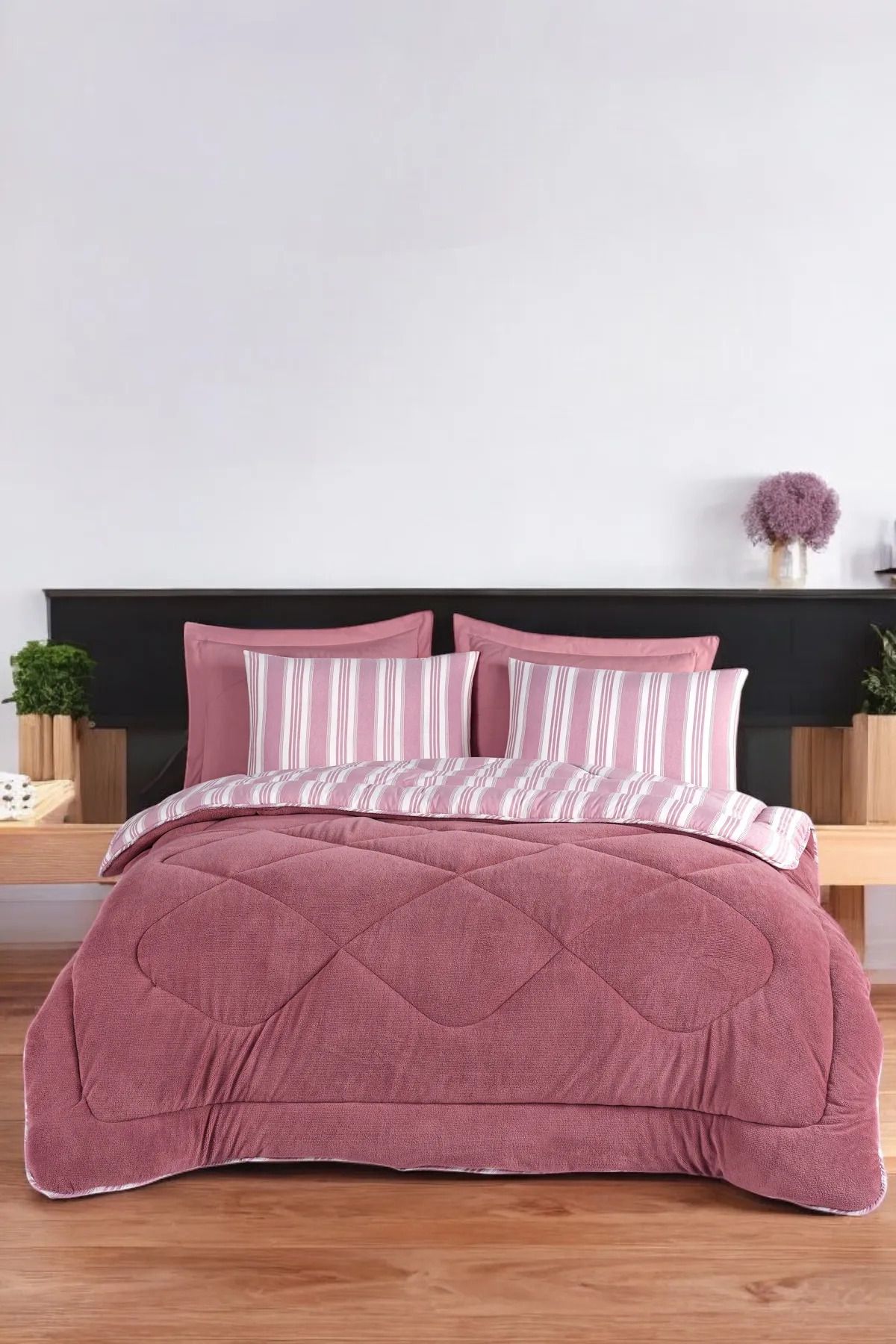 pepuza Comfort Set Wellsoft Yorganlı 2 Parça Tek Kişilik GentleTouch Bordo