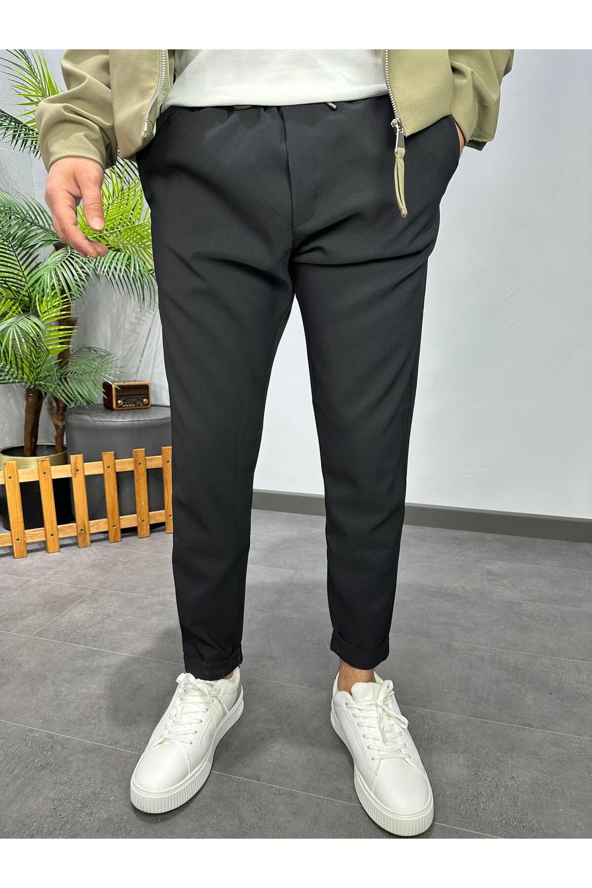 MODA HÜRMÜZ KUMAŞ PANTOLON SİYAH