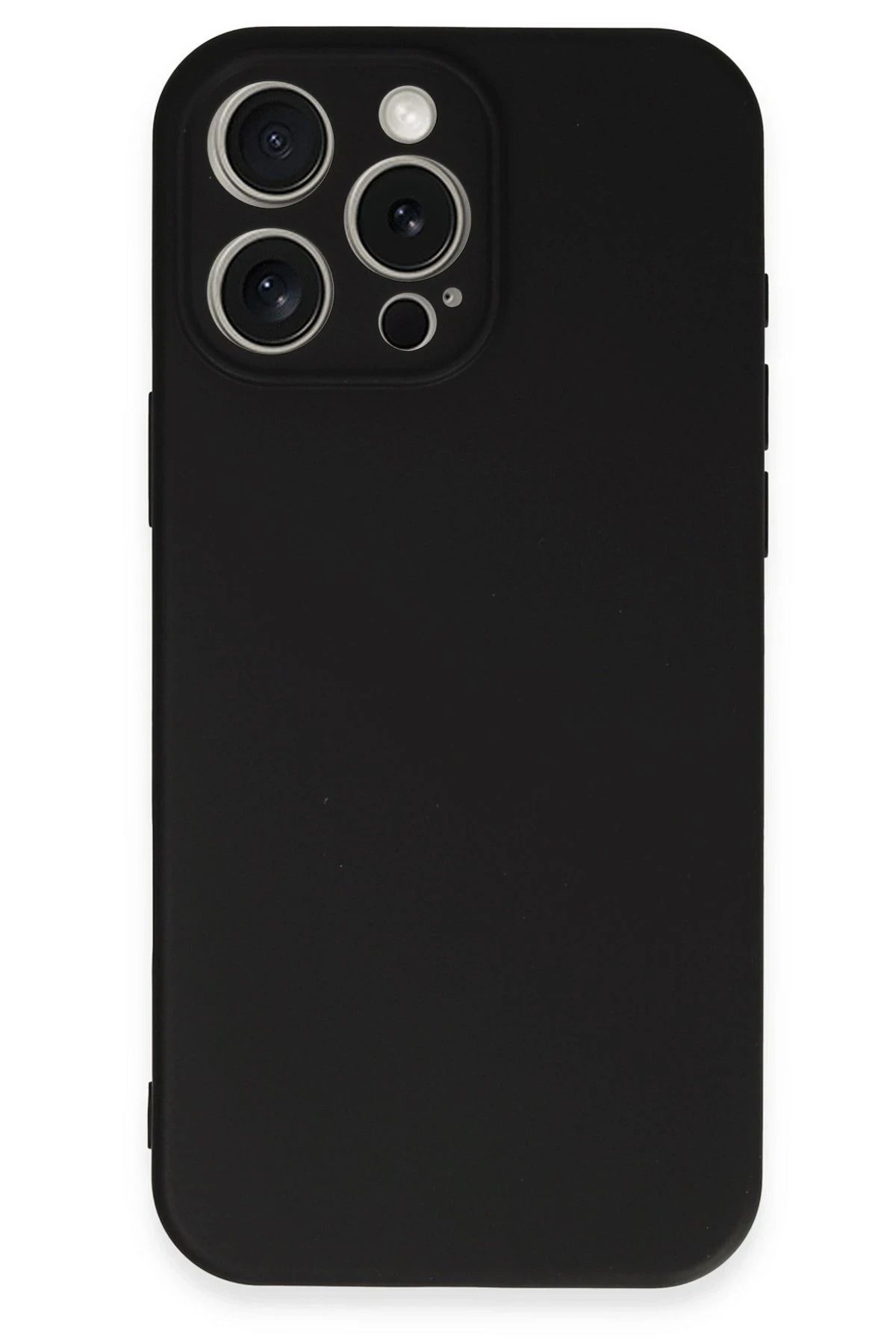 NewFace iPhone 16 Pro Max Uyumlu Kılıf Nano içi Kadife Silikon - Siyah BSTMY