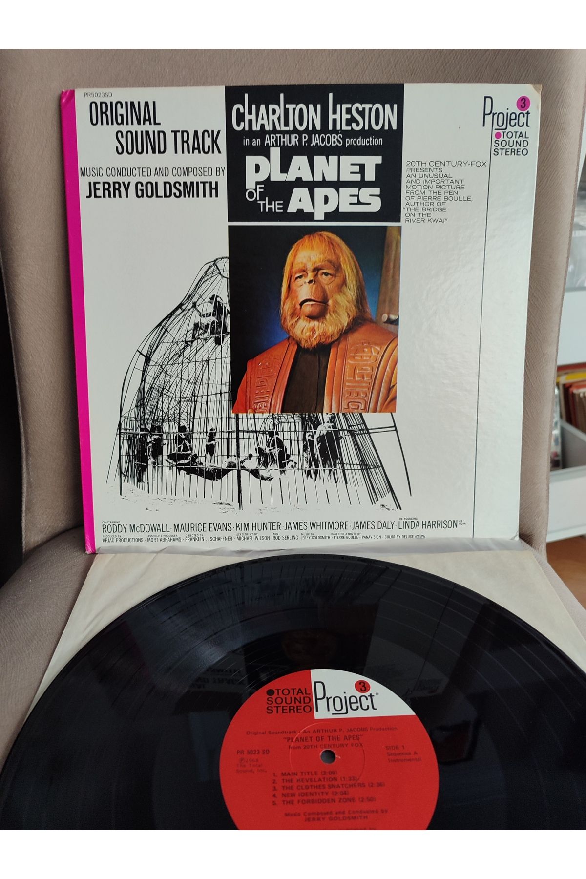 Plakperest MAYMUNLAR CEHENNEMİ / Planet Of The Apes - Jerry Goldsmith 1968 USA Basım Nadir LP Plak 2.EL