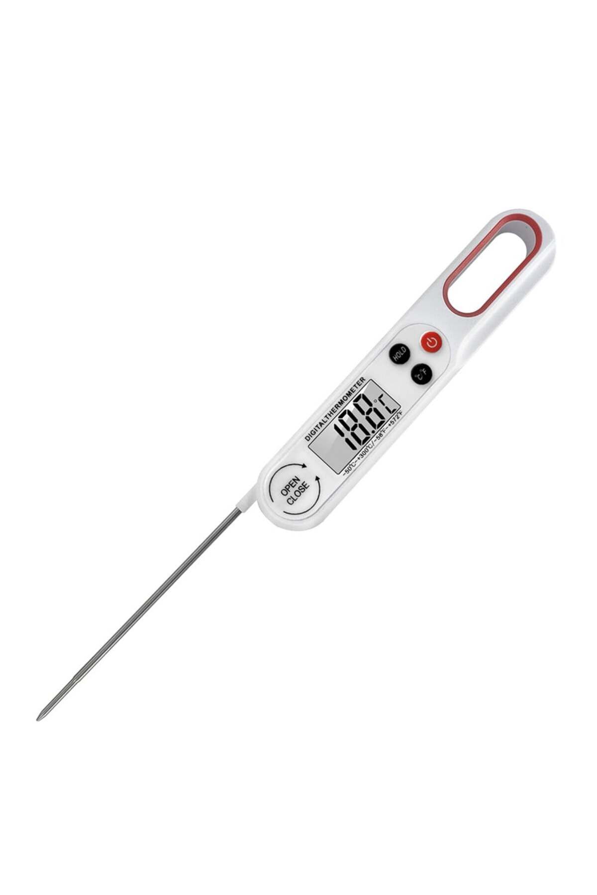 PUFO-Digital thermometer with probe, Large easy-to-read display,-50°C ~ +300°C, Automatic shut-off, White 2