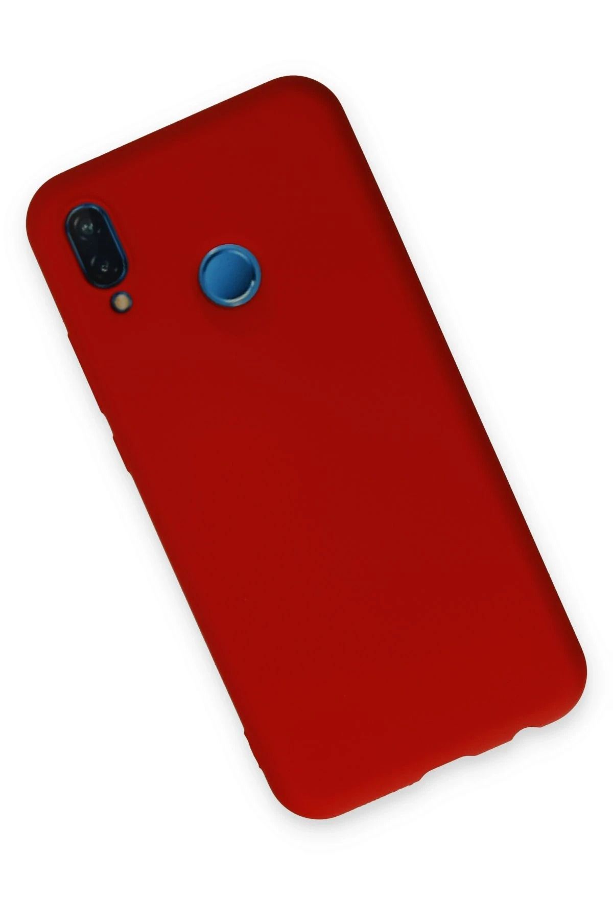 NewFace Huawei P20 Lite Uyumlu Kılıf Nano içi Kadife Silikon - Kırmızı GLSTD
