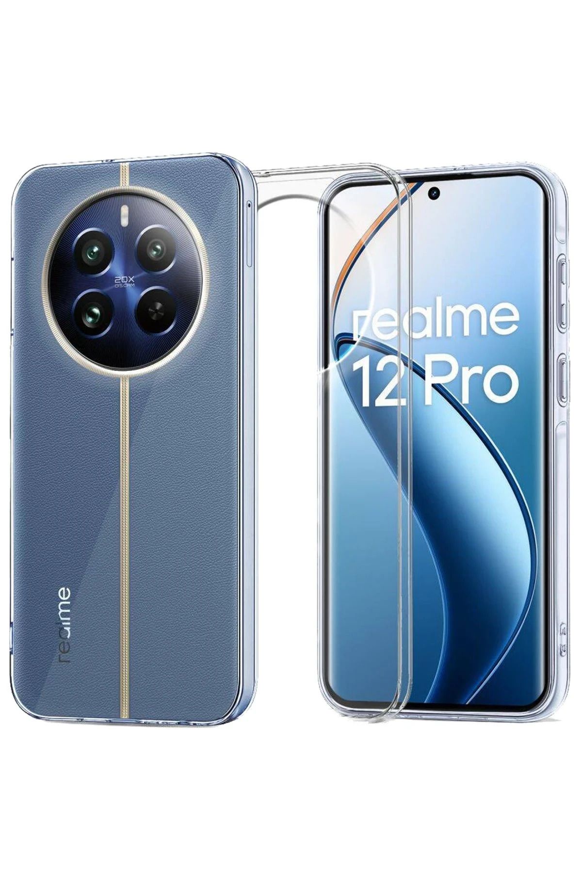 NewFace Realme 12 Pro Plus Kılıf Lüx Şeffaf Silikon BSTMY
