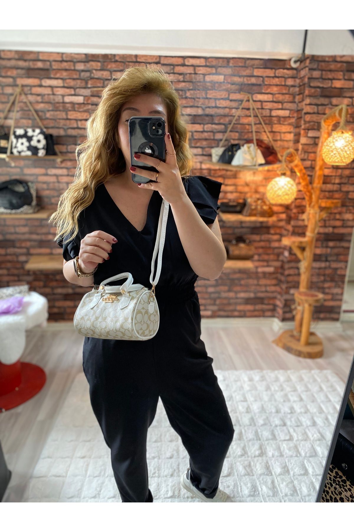 eladabags Desenli askılı şık çanta