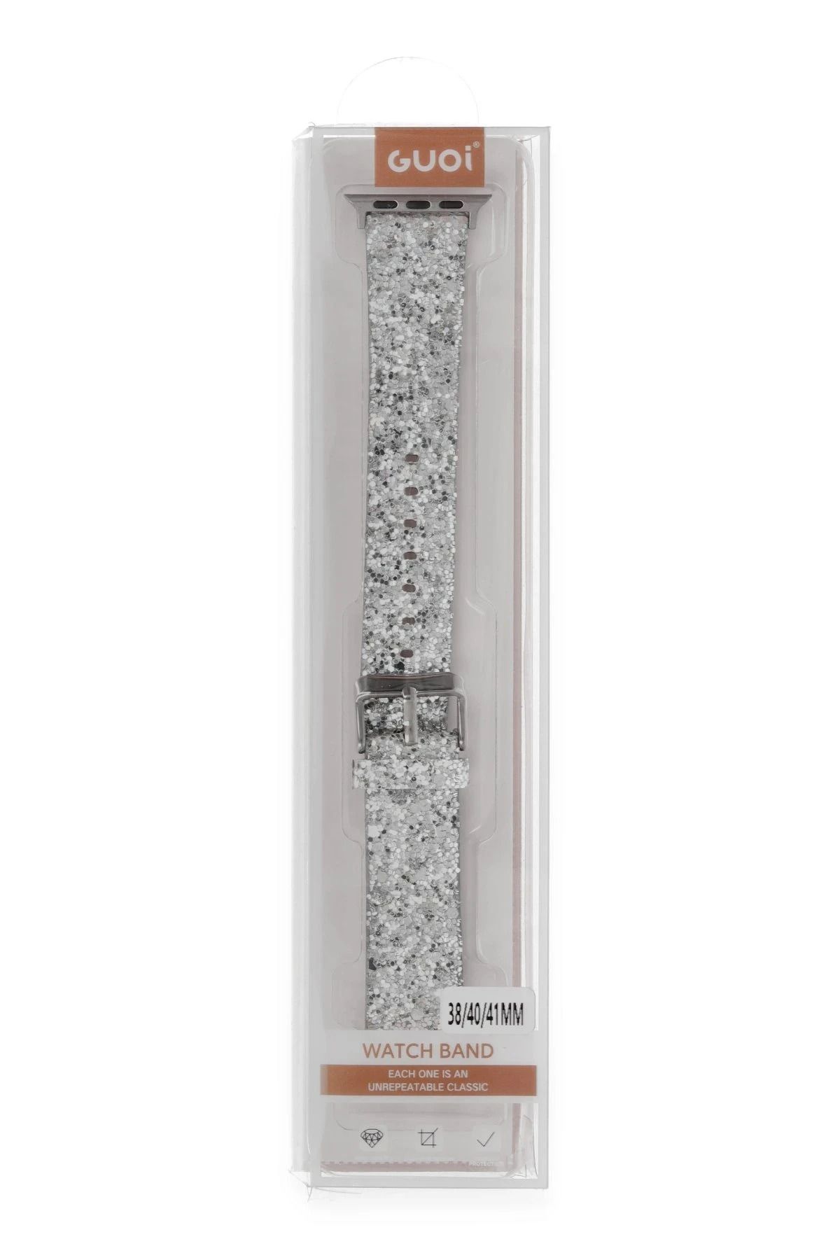 NewFace Apple Watch 38mm Starry Taşlı Kordon - Gümüş BSTMY