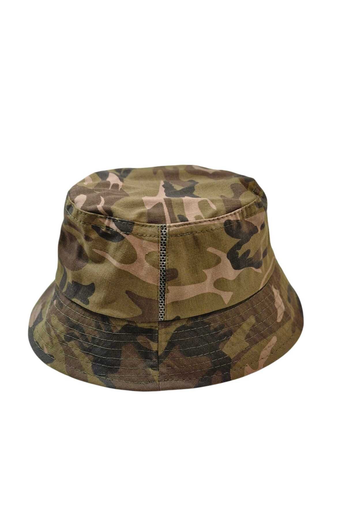 Betülce Kamuflaj Balıkçı Bucket Unisex Balıkçı Şapkası
