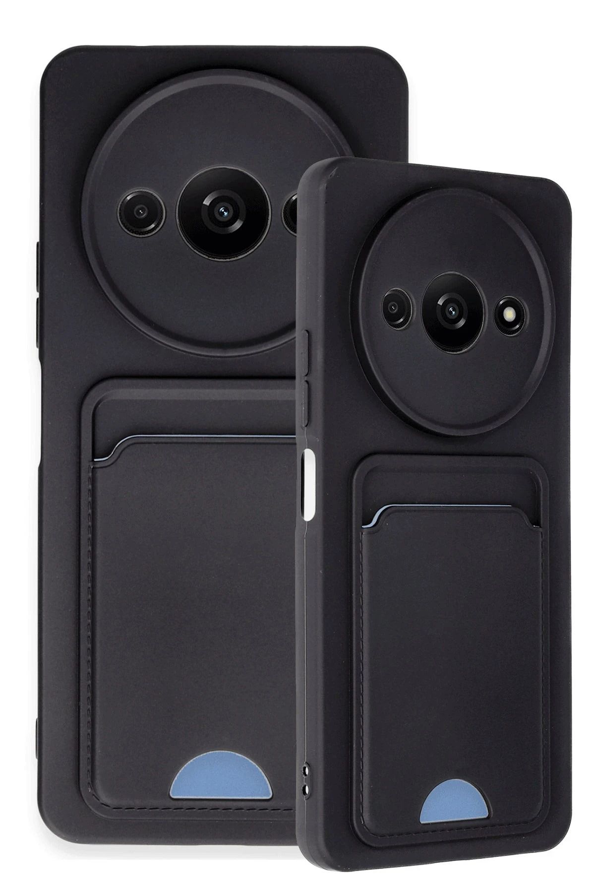NewFace Xiaomi Redmi A3 4G Kılıf Kelvin Kartvizitli Silikon - Siyah BSTMY
